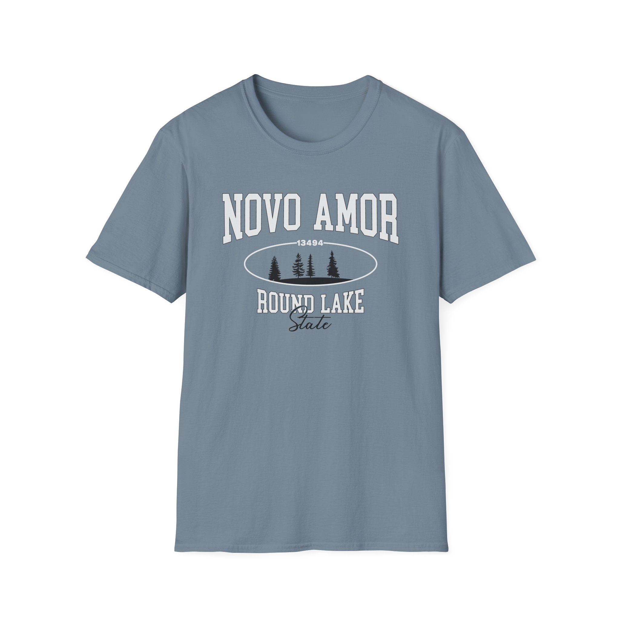 Novo Amor Round Lake State Unisex Softstyle T-shirt - Image 11