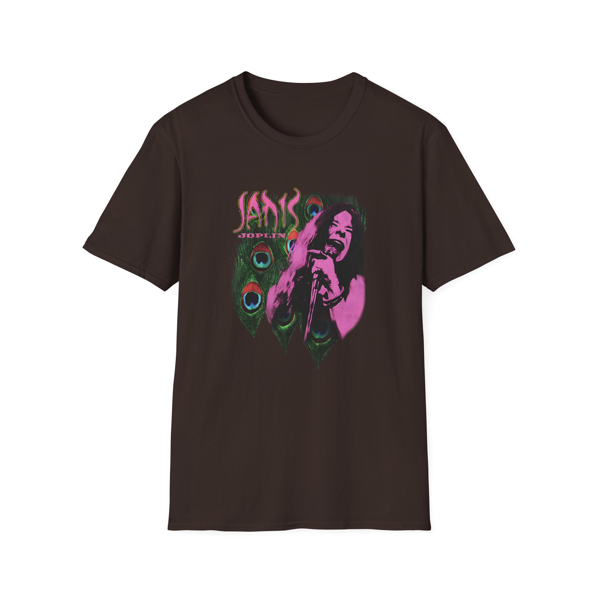 Janis Joplin Sings Vintage Unisex Softstyle T-shirt - Image 3