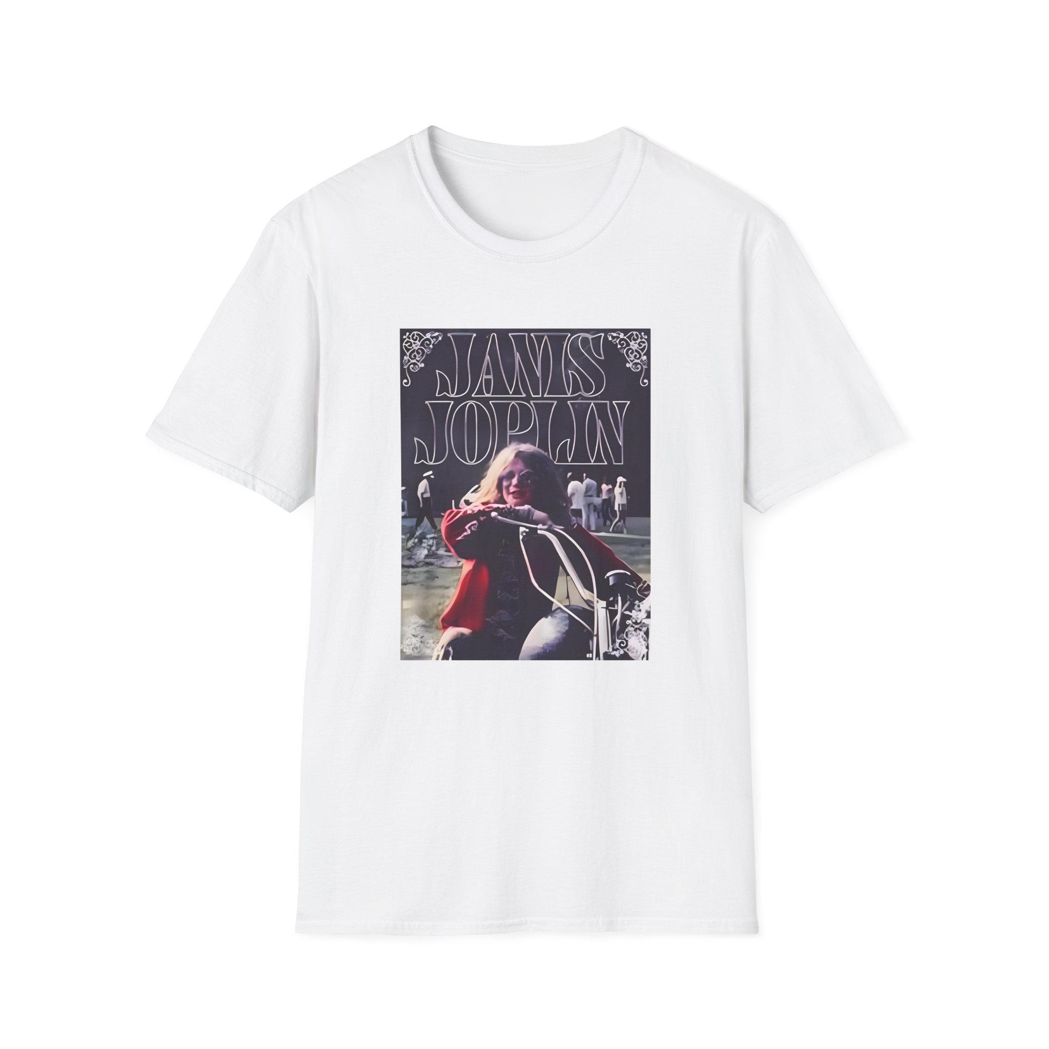 Janis Joplin Greatest Hits Motorcycle Cover Unisex Softstyle T-Shirt