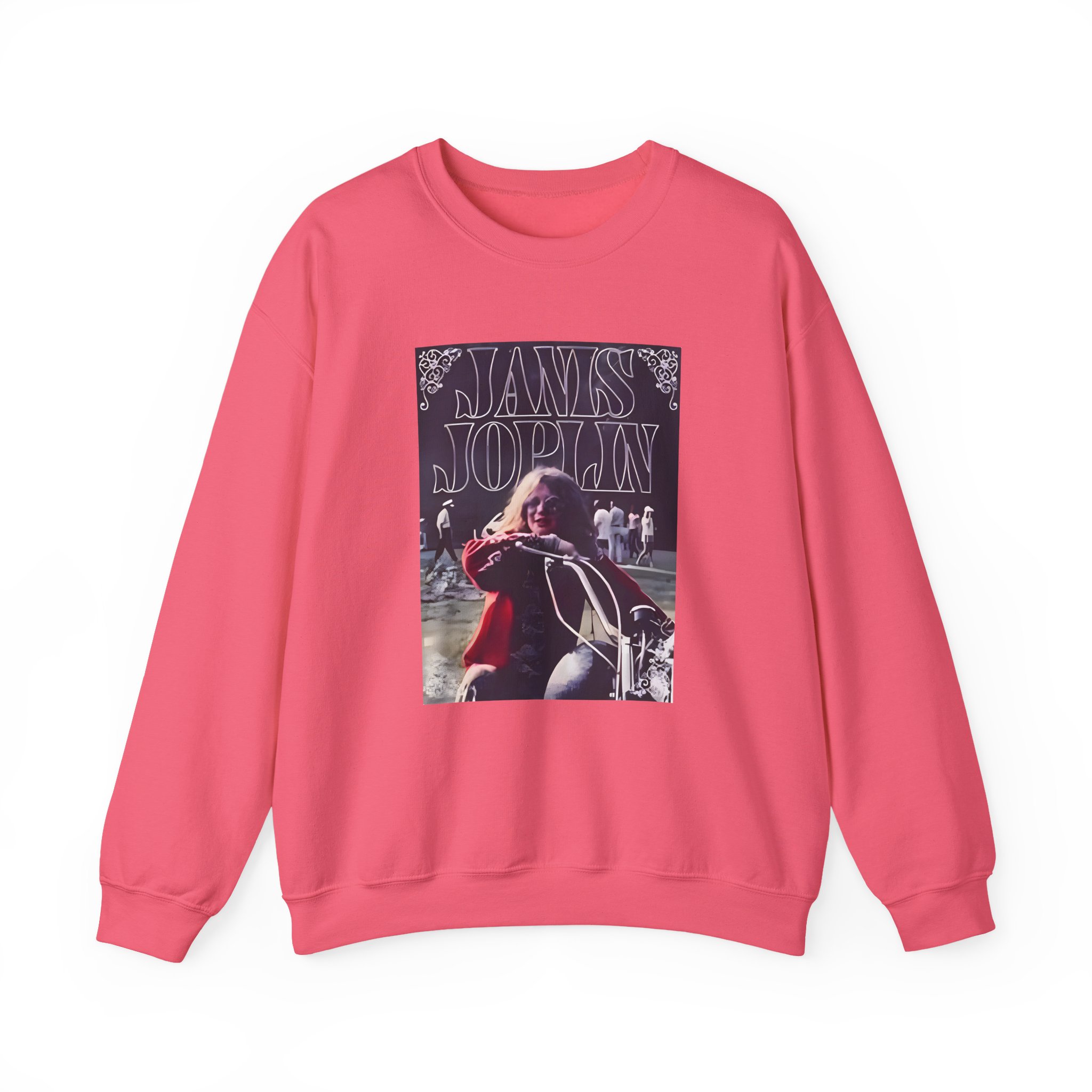 Janis Joplin Greatest Hits Motorcycle Cover Unisex Heavy Blend™ Crewneck Sweatshirt - Image 21