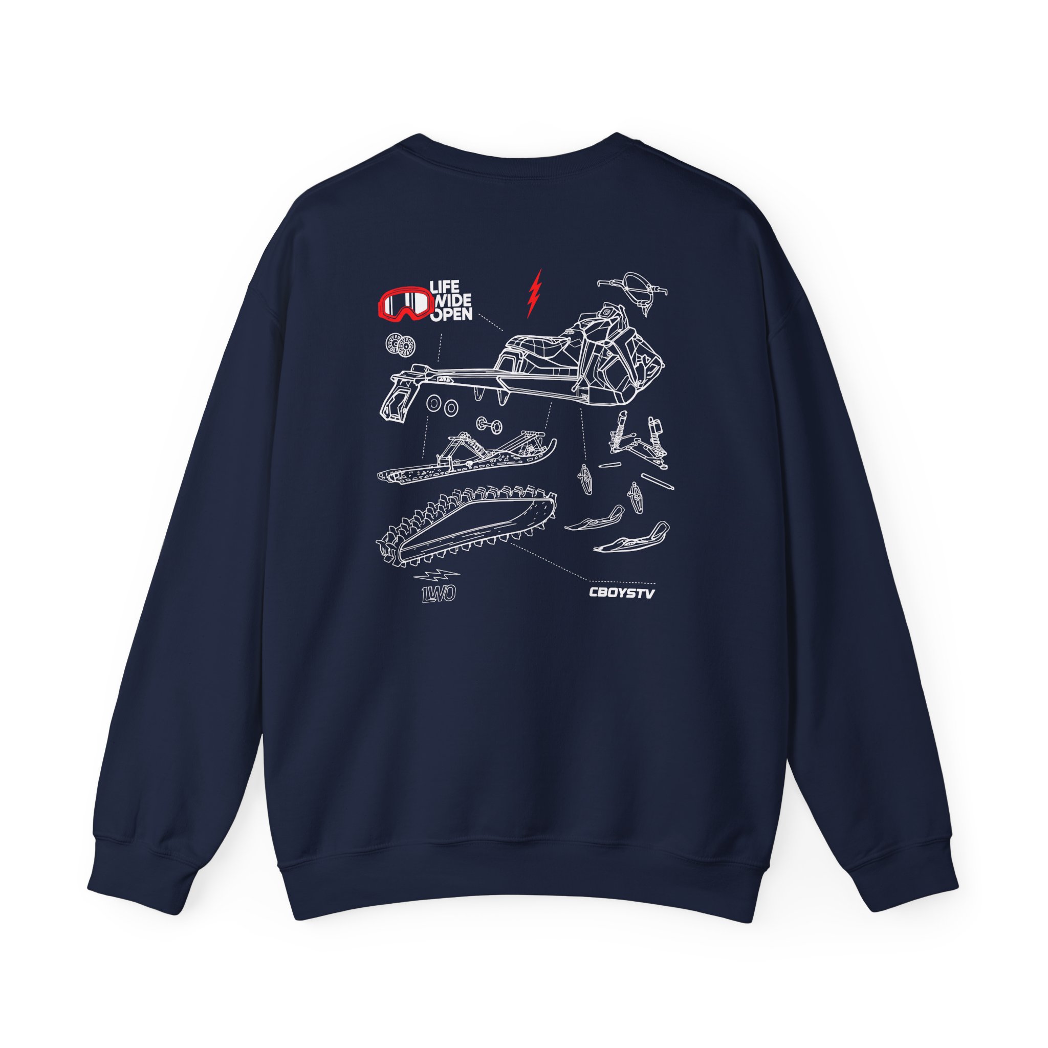 Cboystv Snowmobile Blowup Unisex Heavy Blend™ Crewneck Sweatshirt - Image 20