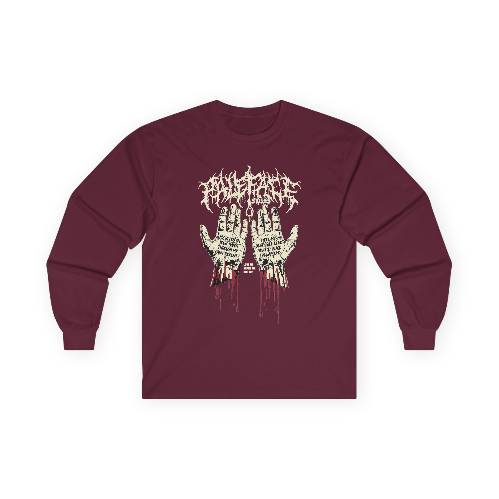 Paleface Swiss Bloody Hands Unisex Ultra Cotton Long Sleeve Tee - Image 3