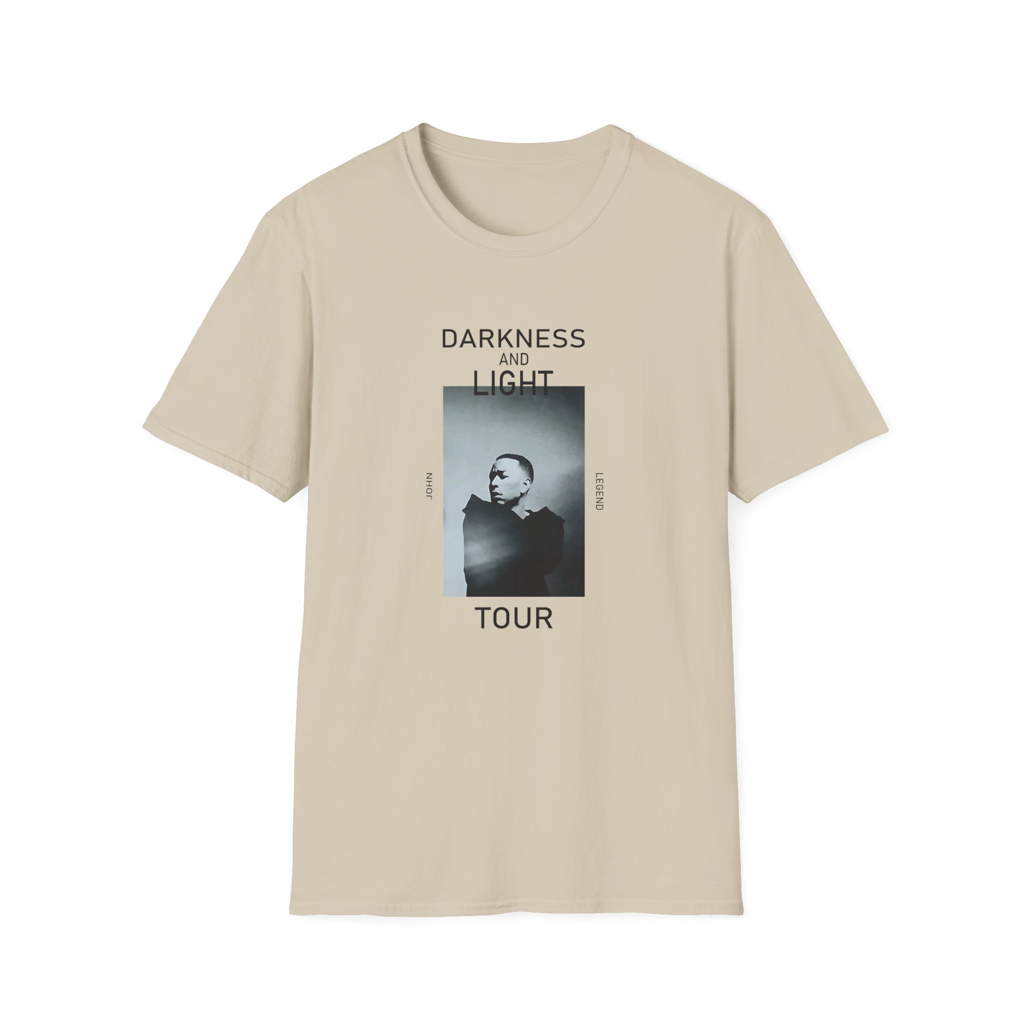 John Legend Darkness Portrait Unisex Softstyle T-Shirt - Image 3