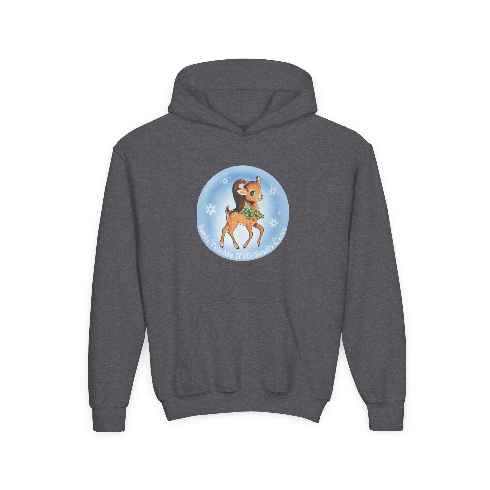 AG Santa Tell Me Youth Heavy Blend Hooded Sweatshirt - Image 9