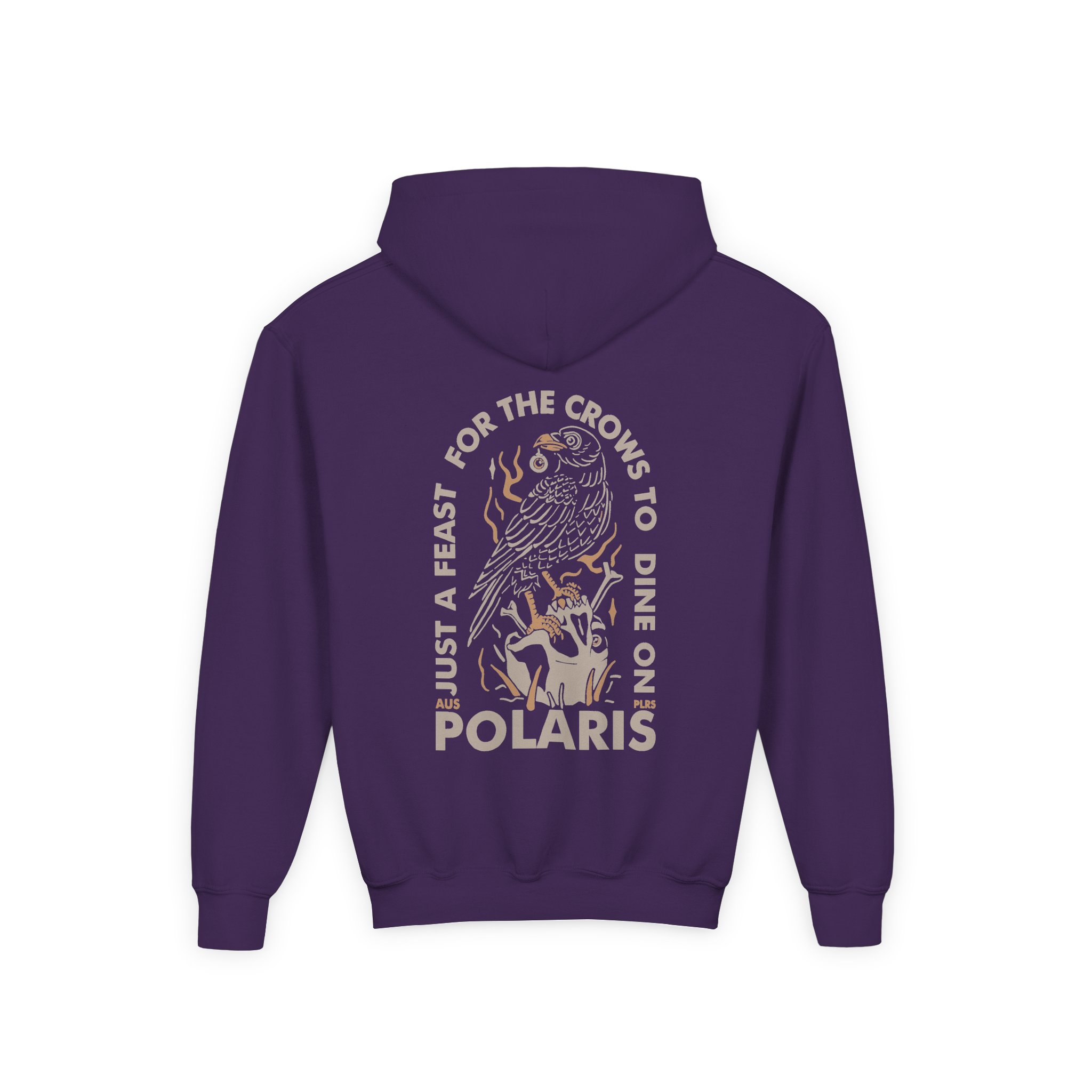 Polaris Crows Youth Heavy Blend Hooded Sweatshirt - Image 8