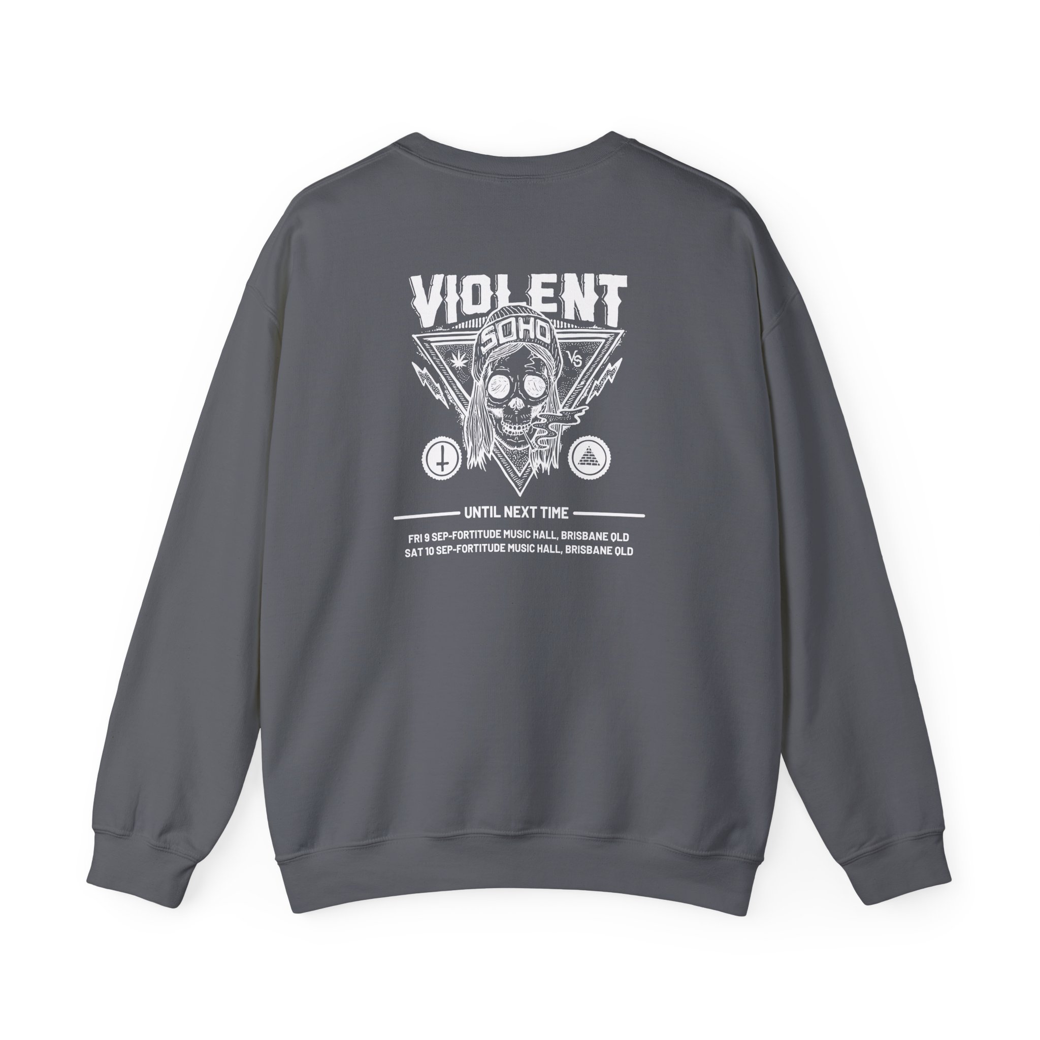 Violent Soho Until Next Time Blazin' Skull Unisex Heavy Blend™ Crewneck Sweatshirt - Image 12