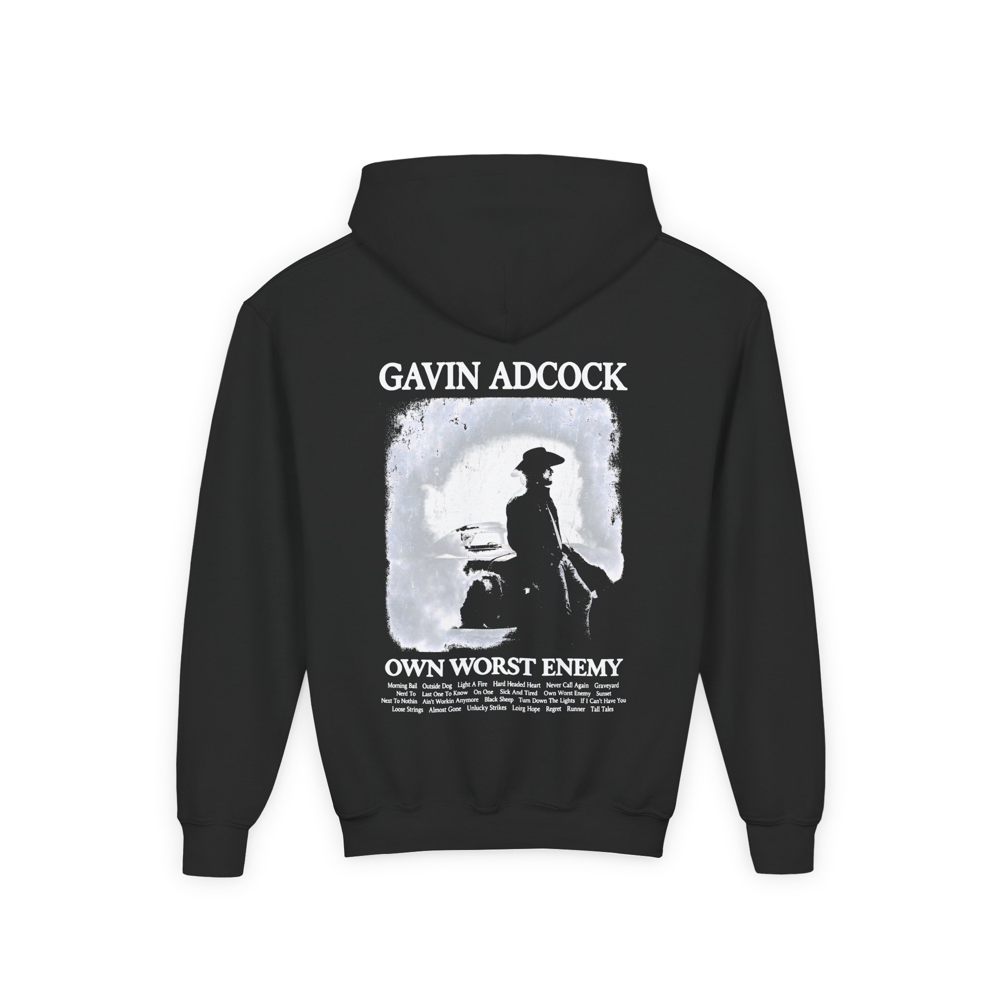 Gavin Adcock My Own Worst Enemy Youth Heavy Blend Hooded Sweatshirt - Image 2