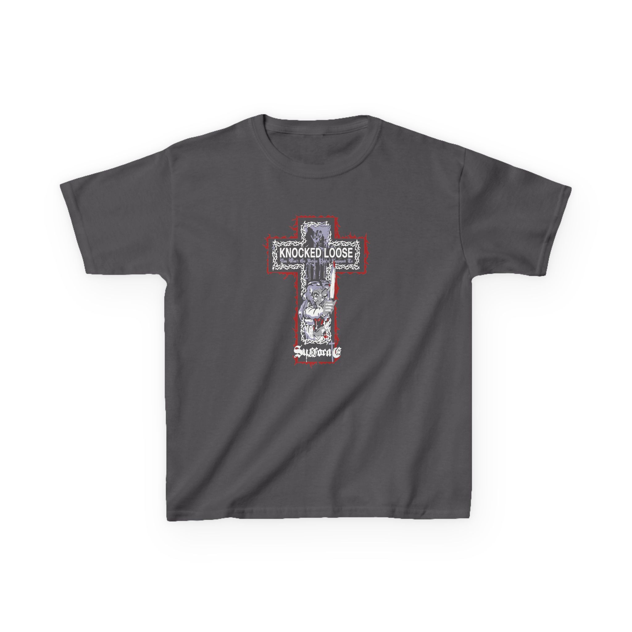 Knocked Loose Girl Knife Suffocate Kids Heavy Cotton™ Tee - Image 7