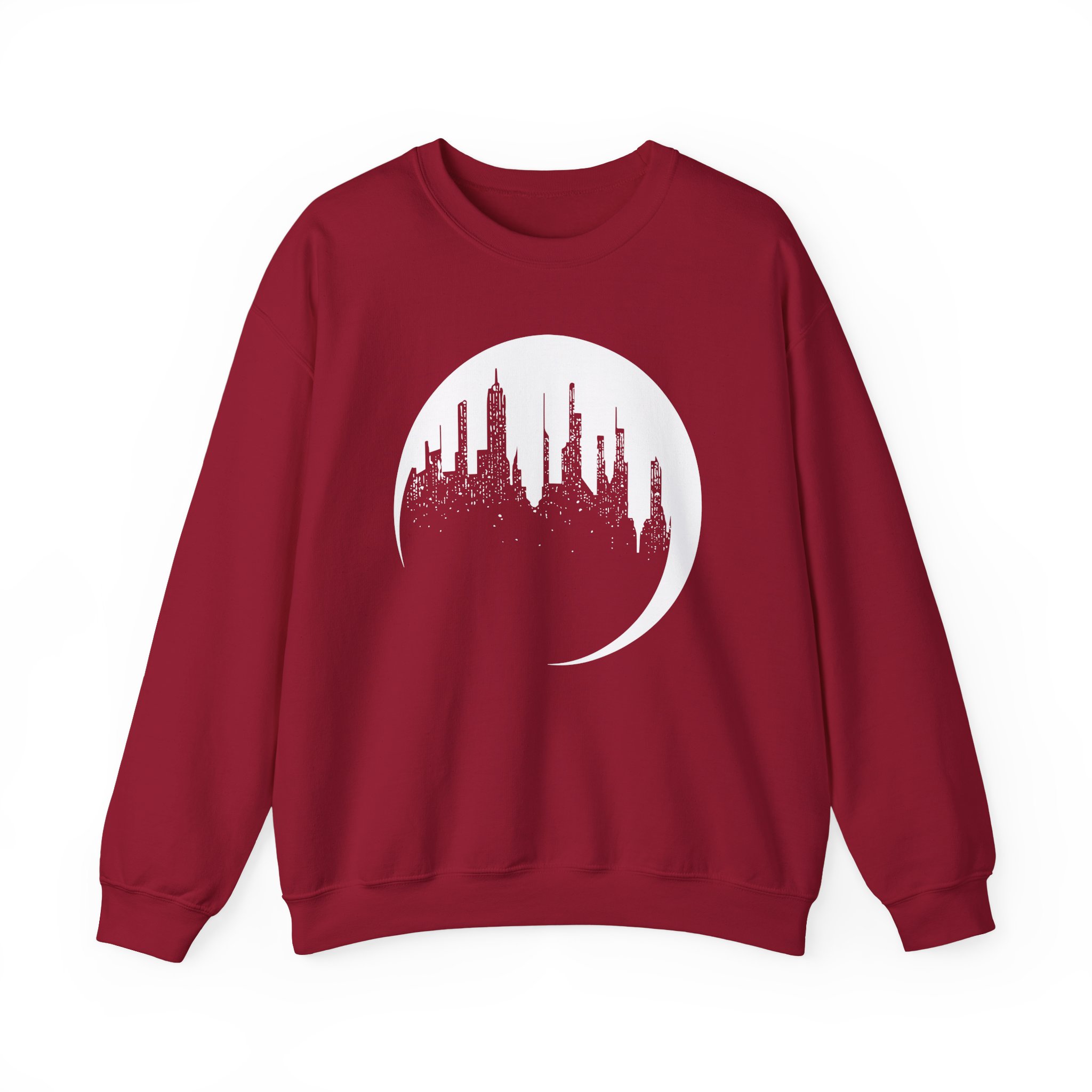 Dropout Unsleeping City Glow-In-The-Dark Unisex Heavy Blend™ Crewneck Sweatshirt - Image 17