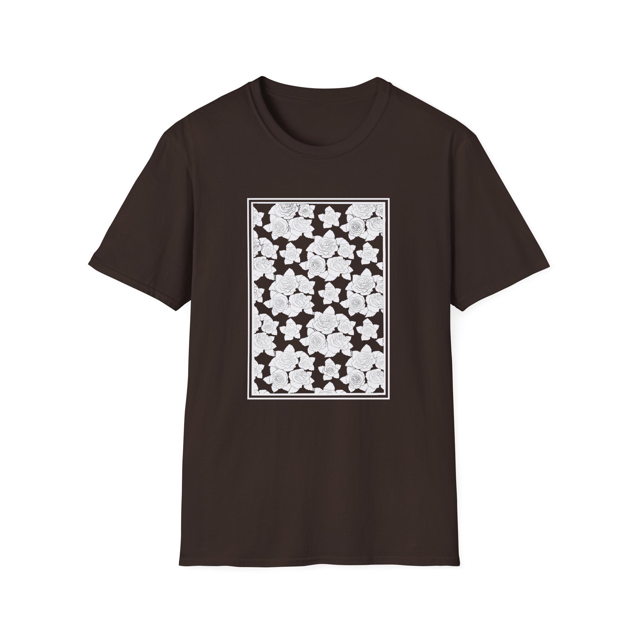 Smoke Floral Unisex Softstyle T-Shirt - Image 5