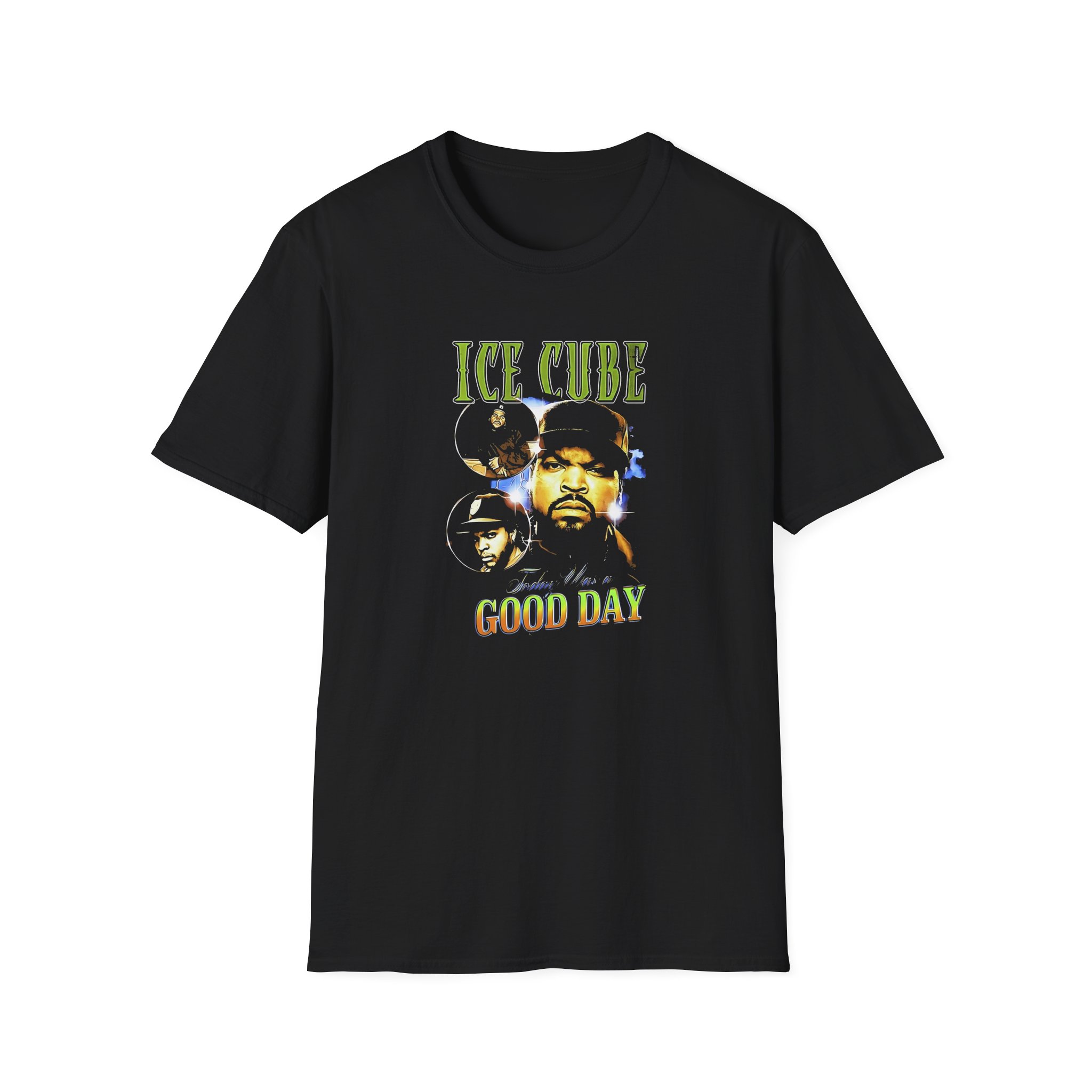 Ice Cube Good Day Photo Collage Unisex Softstyle T-Shirt