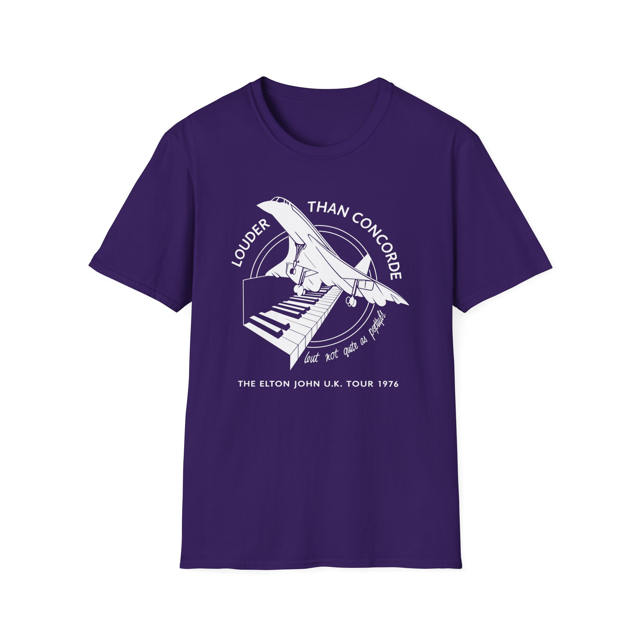 Ej Farewell Vintage Louder Than Concorde Unisex Softstyle T-Shirt - Image 23