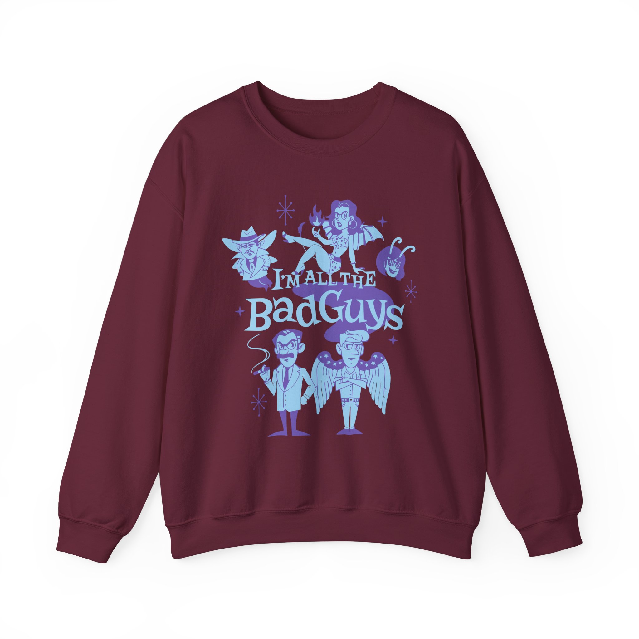Dropout I'm All The Bad Guys Unisex Heavy Blend™ Crewneck Sweatshirt - Image 3