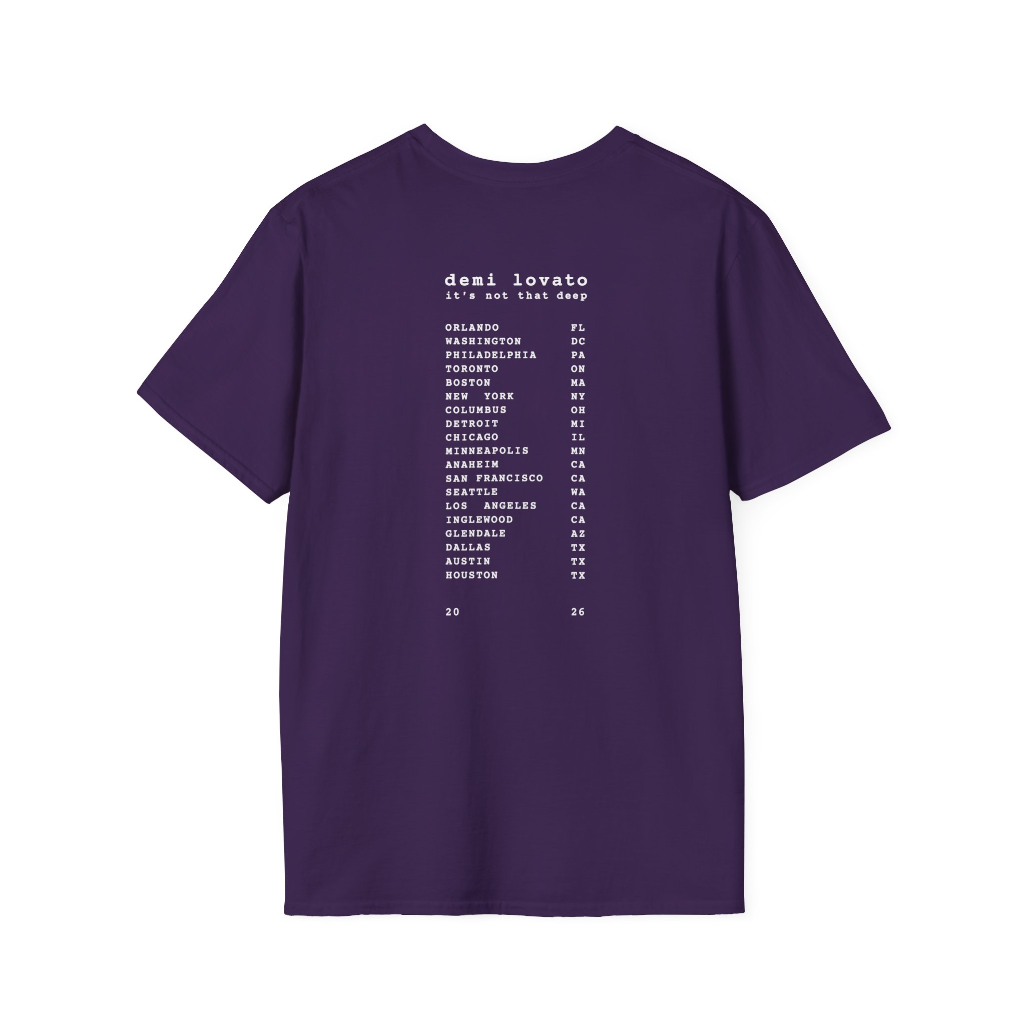D L It’s Not That Deep Tour Unisex Softstyle T-Shirt - Image 16
