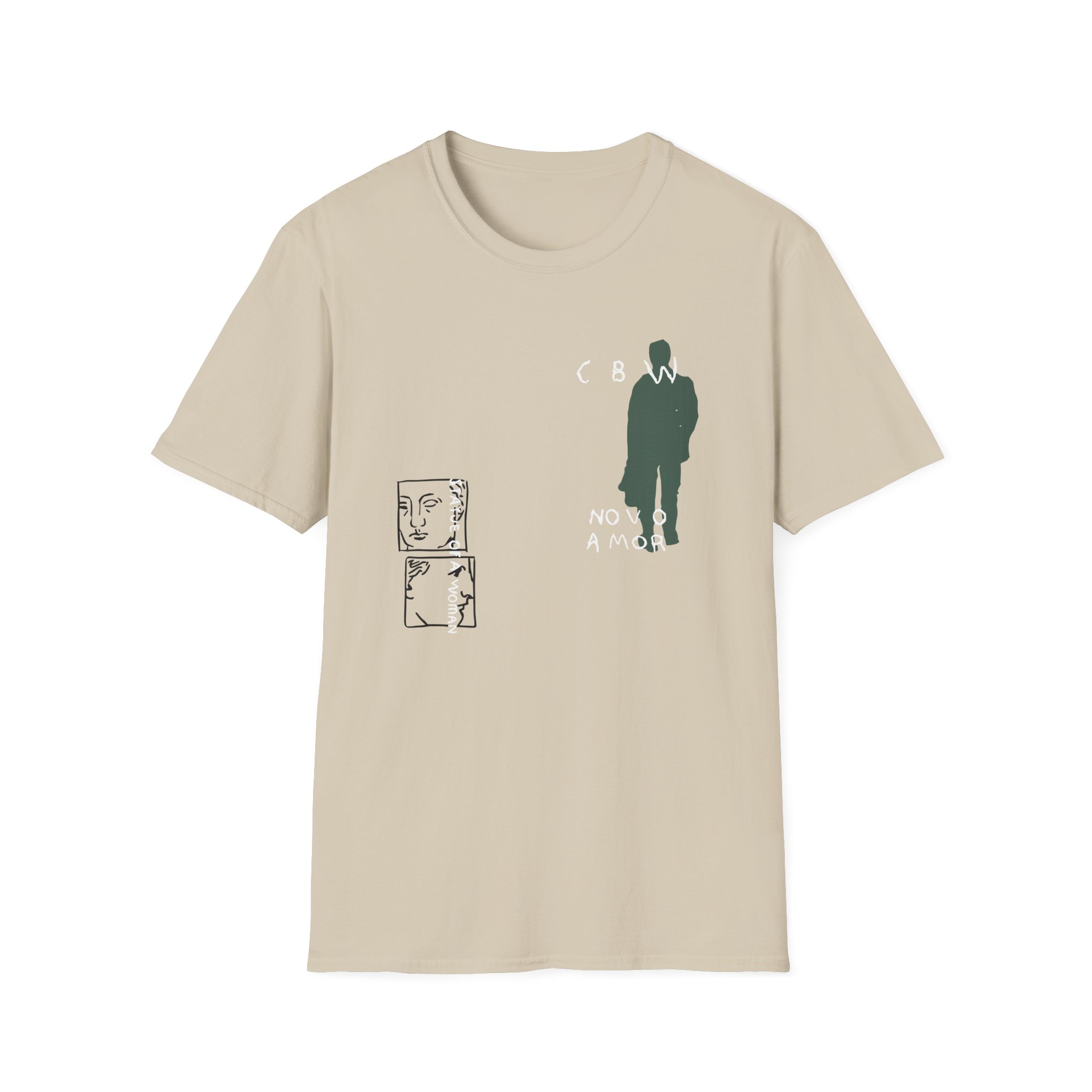 Novo Amor Statue Unisex Softstyle T-Shirt - Image 3