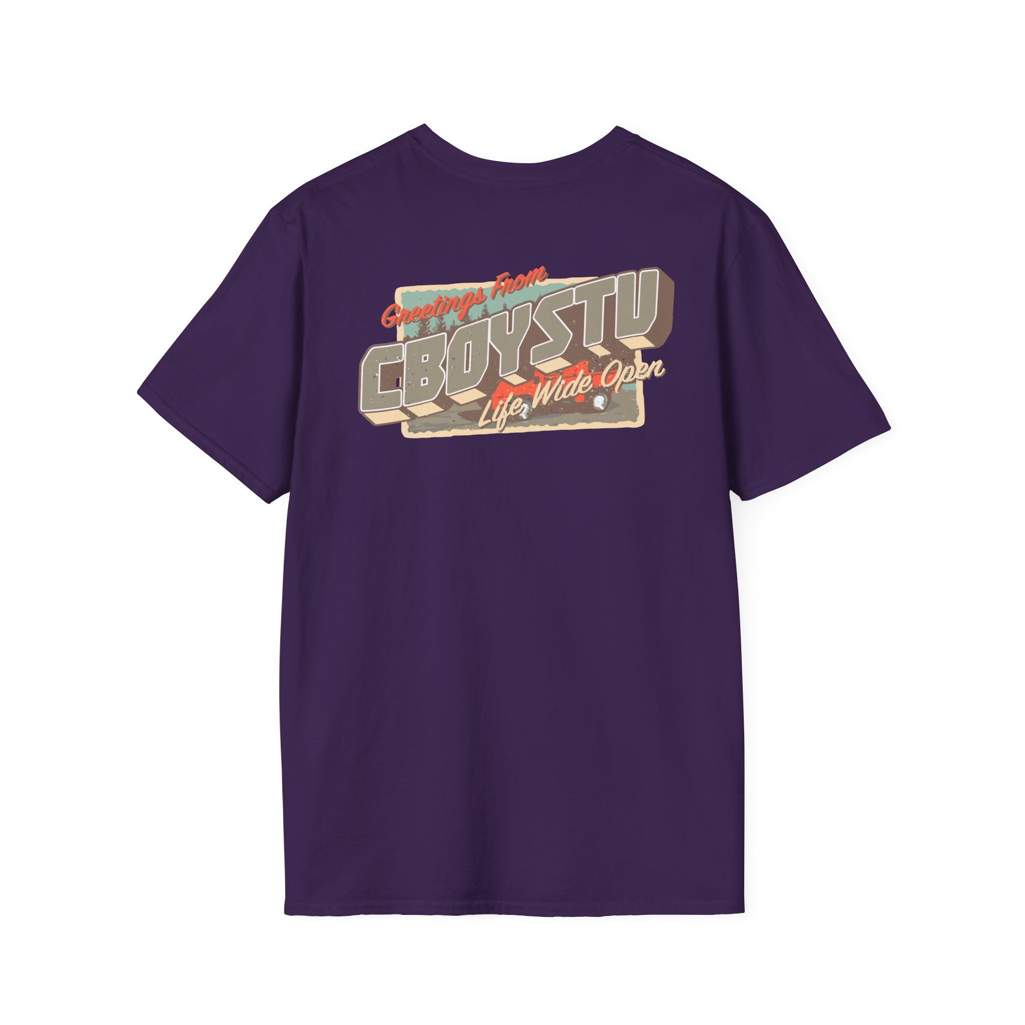 Cboystv Postcard Unisex Softstyle T-Shirt - Image 24