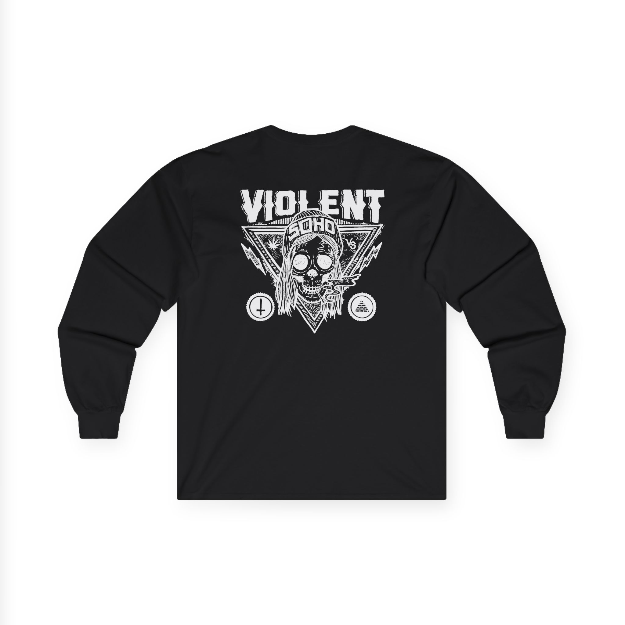 Violent Soho Blazin Skull Unisex Ultra Cotton Long Sleeve Tee - Image 2