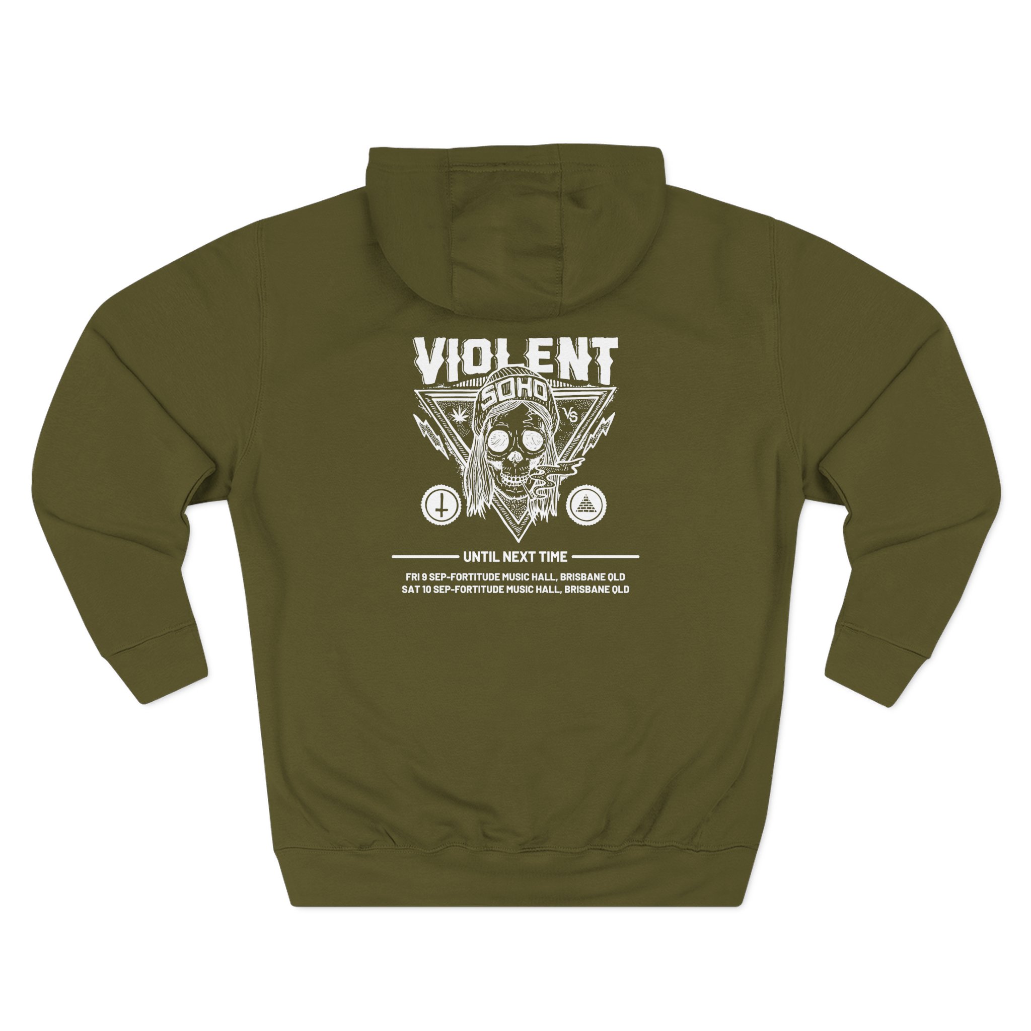 Violent Soho Until Next Time Blazin' Skull Three-Panel Fleece Hoodie - Image 6