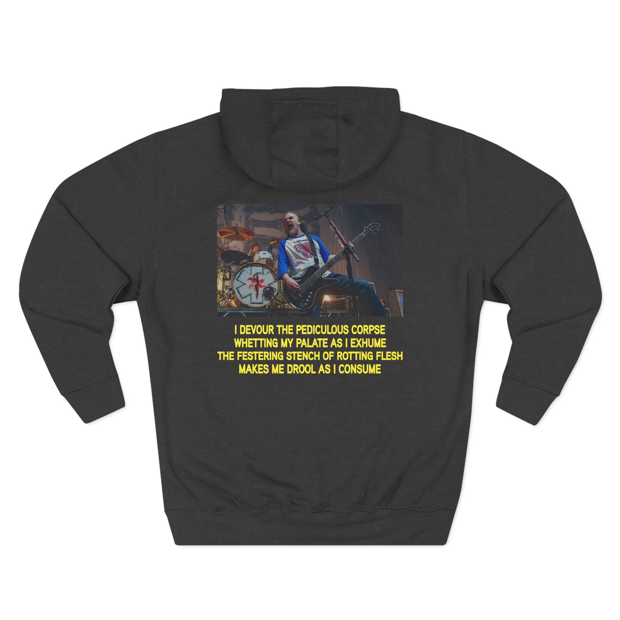 Carcass UKDM Three-Panel Fleece Hoodie - Image 4