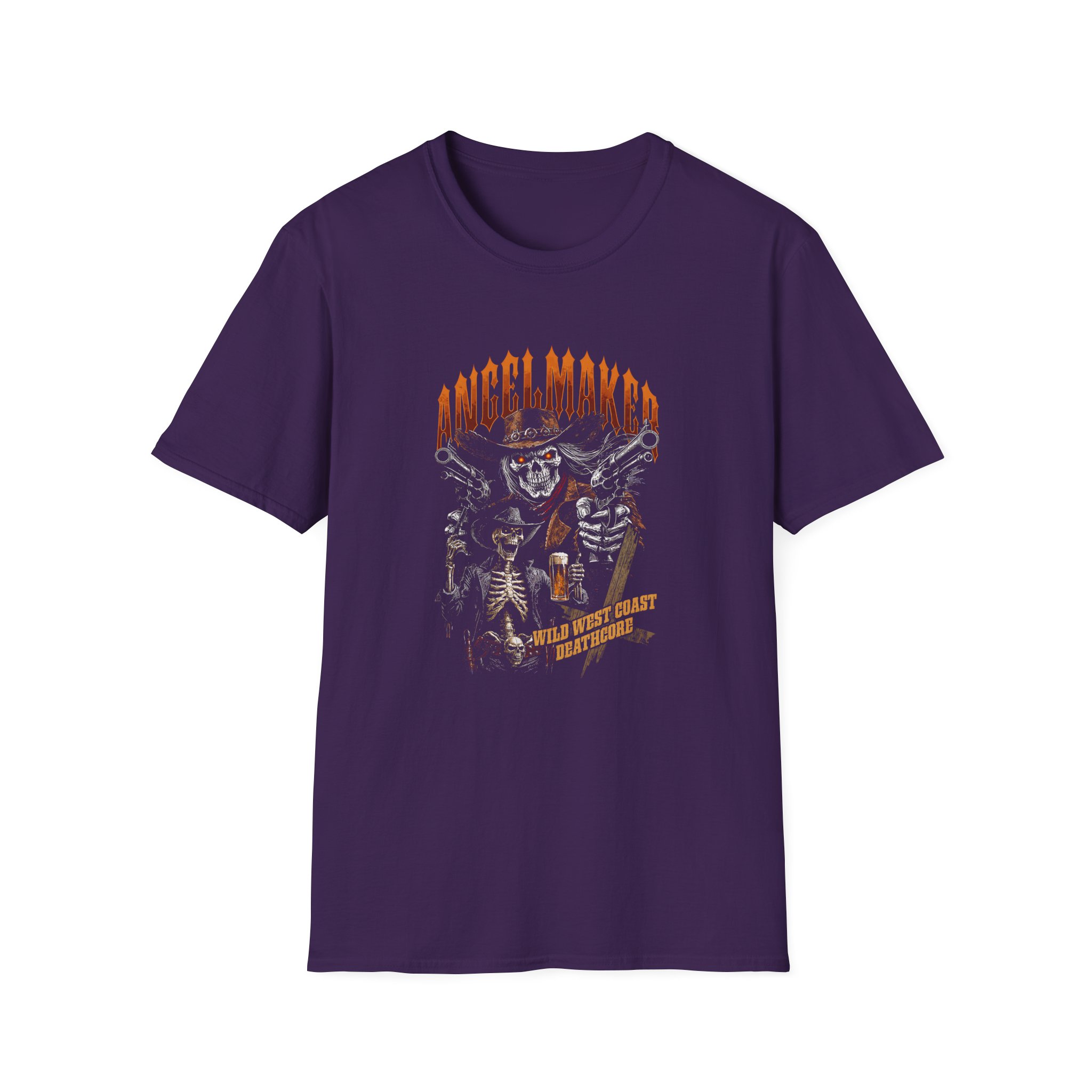 Angelmaker Wild West Coast Dye Unisex Softstyle T-Shirt - Image 5