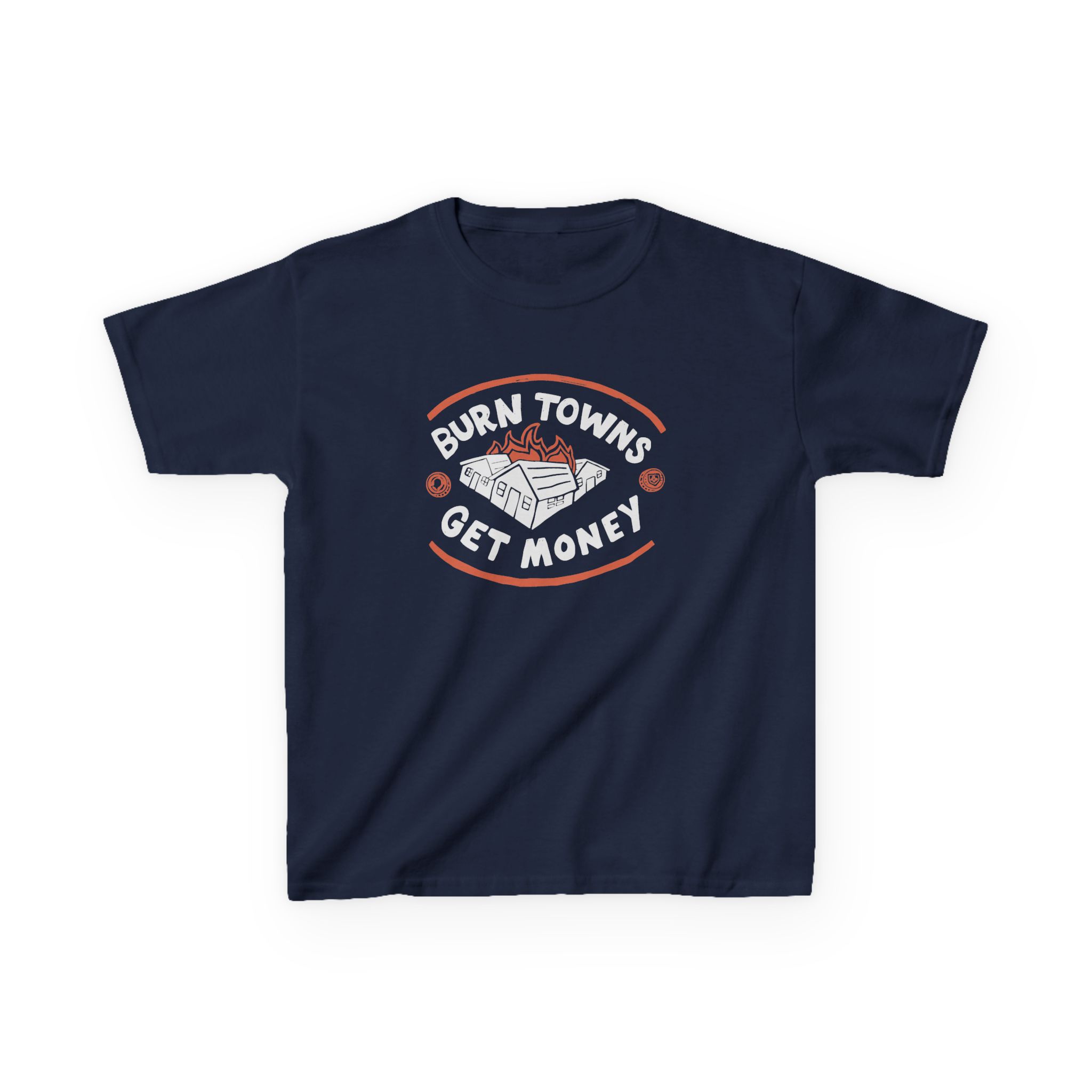 Dropout Burn Towns Get Money Kids Heavy Cotton™ Tee - Image 7