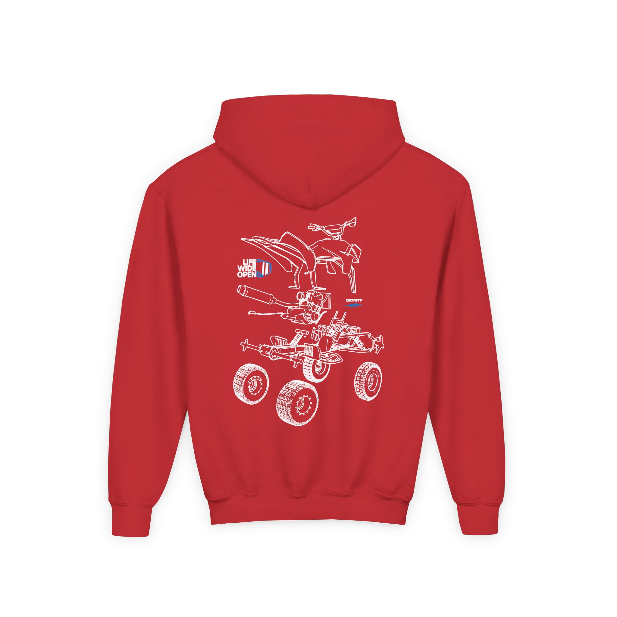 Cboystv Quad Blowup Youth Heavy Blend Hooded Sweatshirt - Image 18