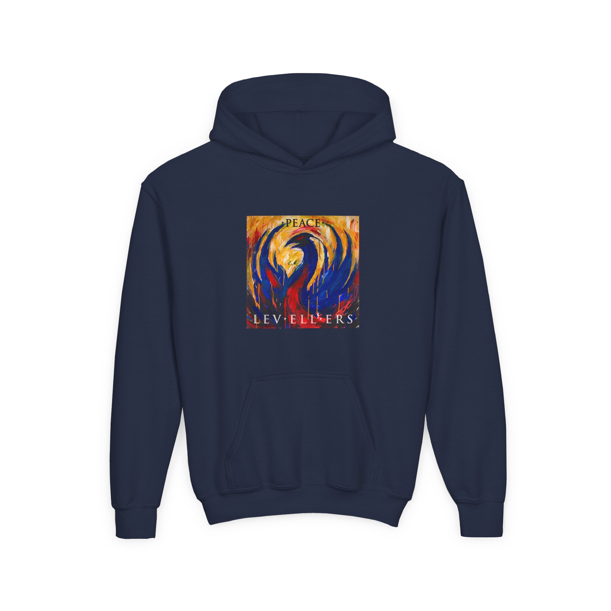 Levellers Peace Youth Heavy Blend Hooded Sweatshirt - Image 11