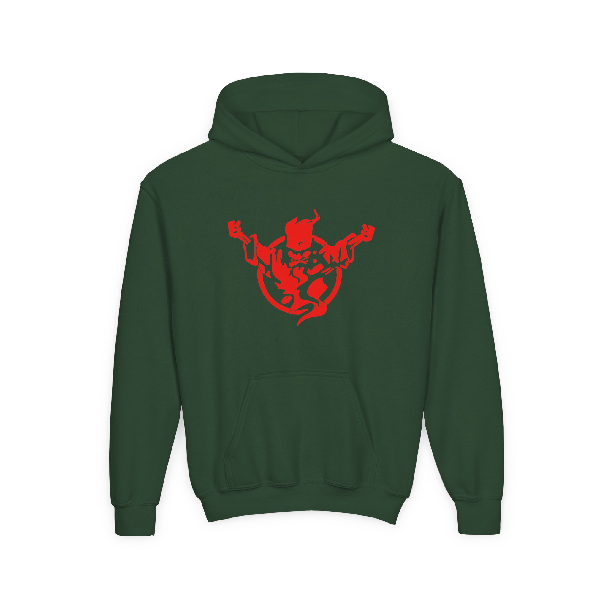 Thunderdome Logo Youth Heavy Blend Hooded Sweatshirt - Image 3
