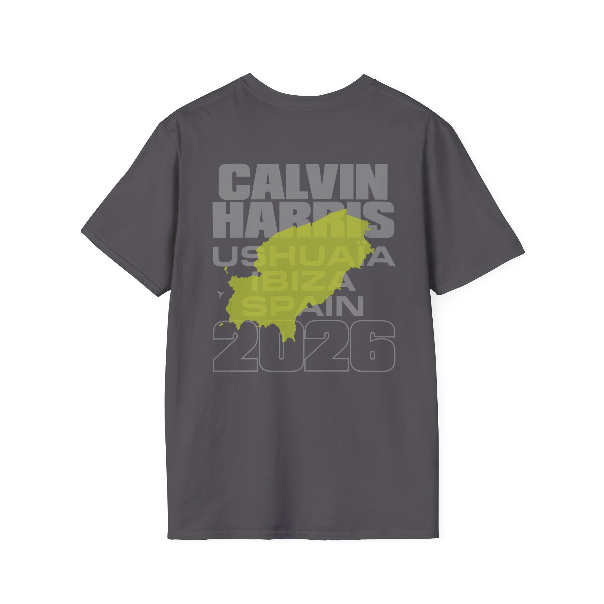 Calvin Harris Ibiza Text Unisex Softstyle T-Shirt - Image 10