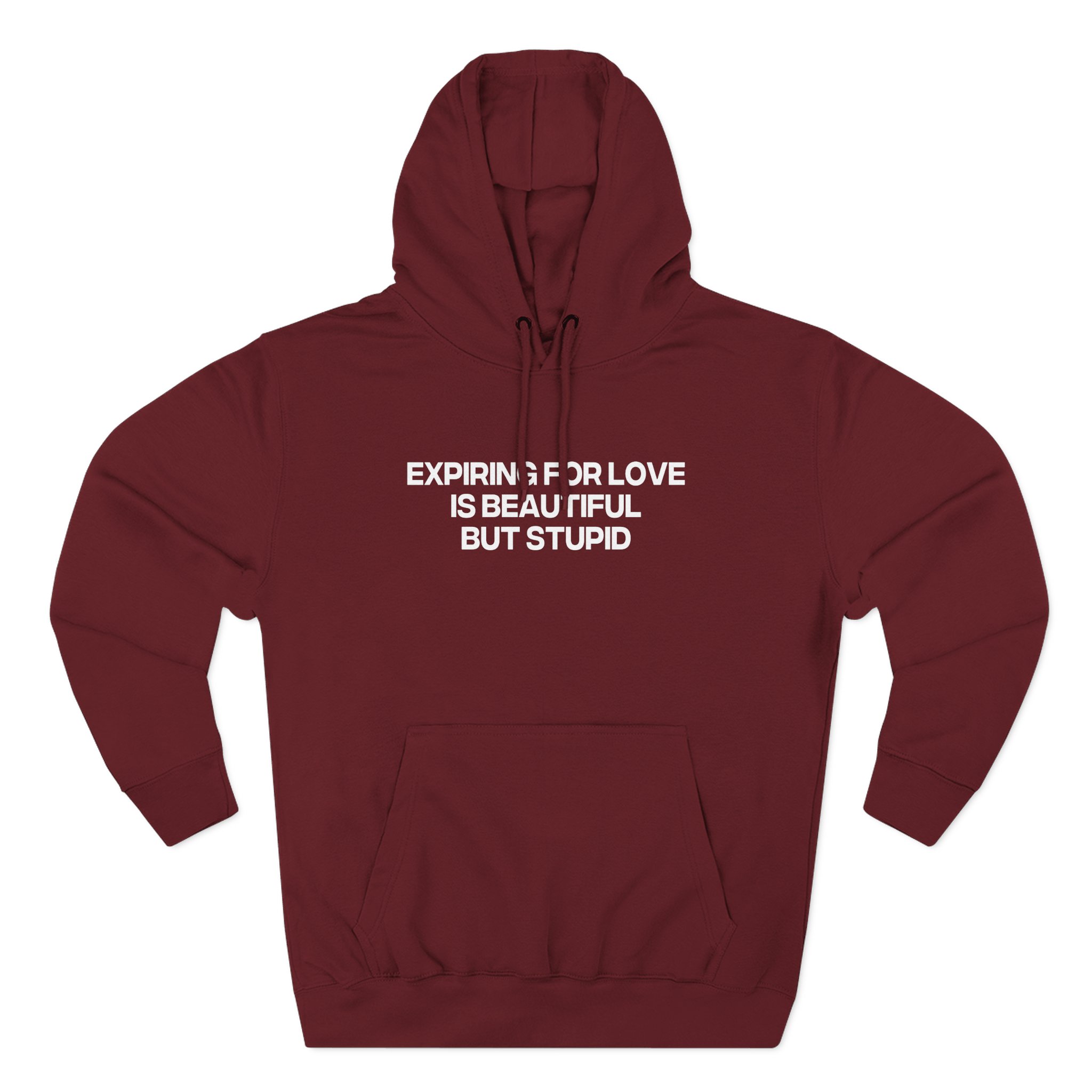 Jenny Holzer Expiring for Love is Beautiful but Stupid Three-Panel Fleece Hoodie - Image 15