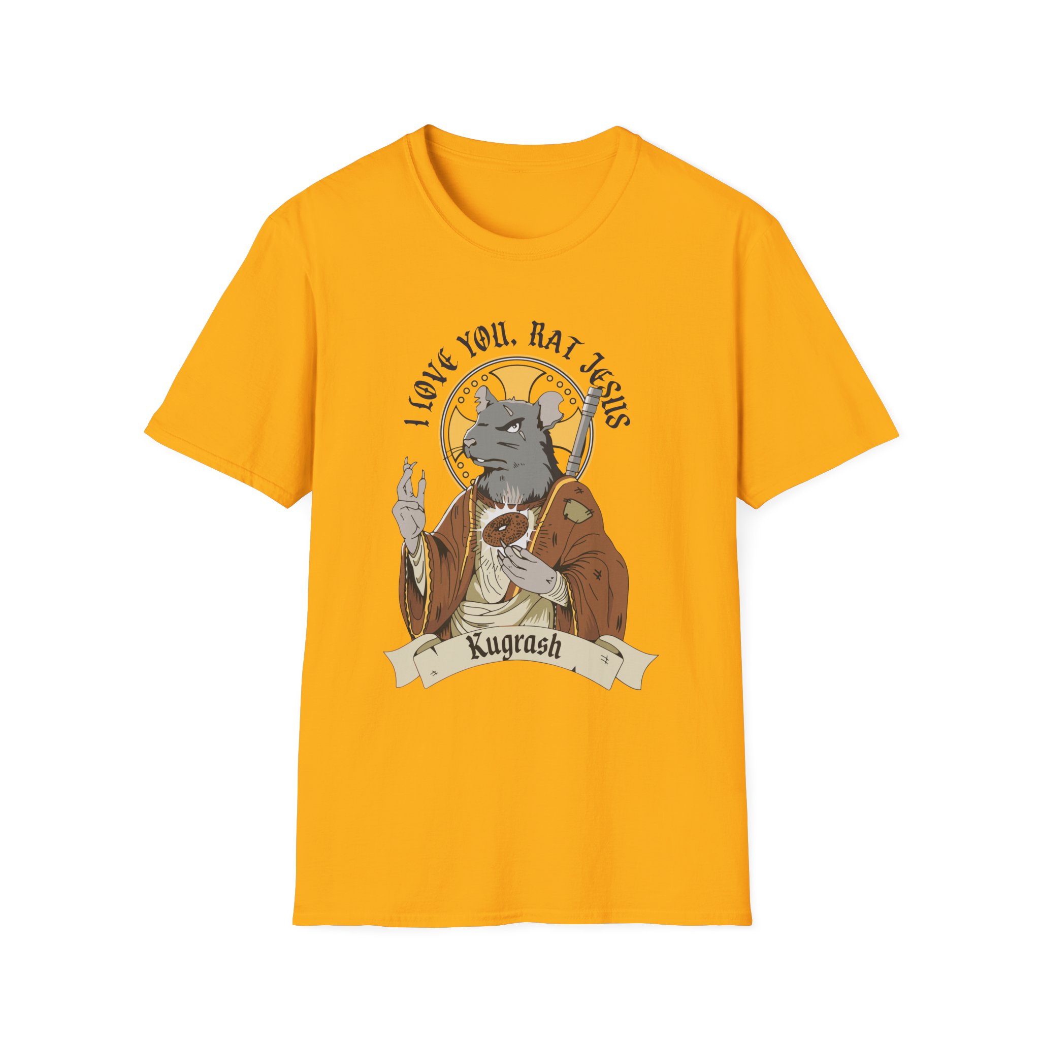 Dropout Rat Jesus Unisex Softstyle T-shirt - Image 7