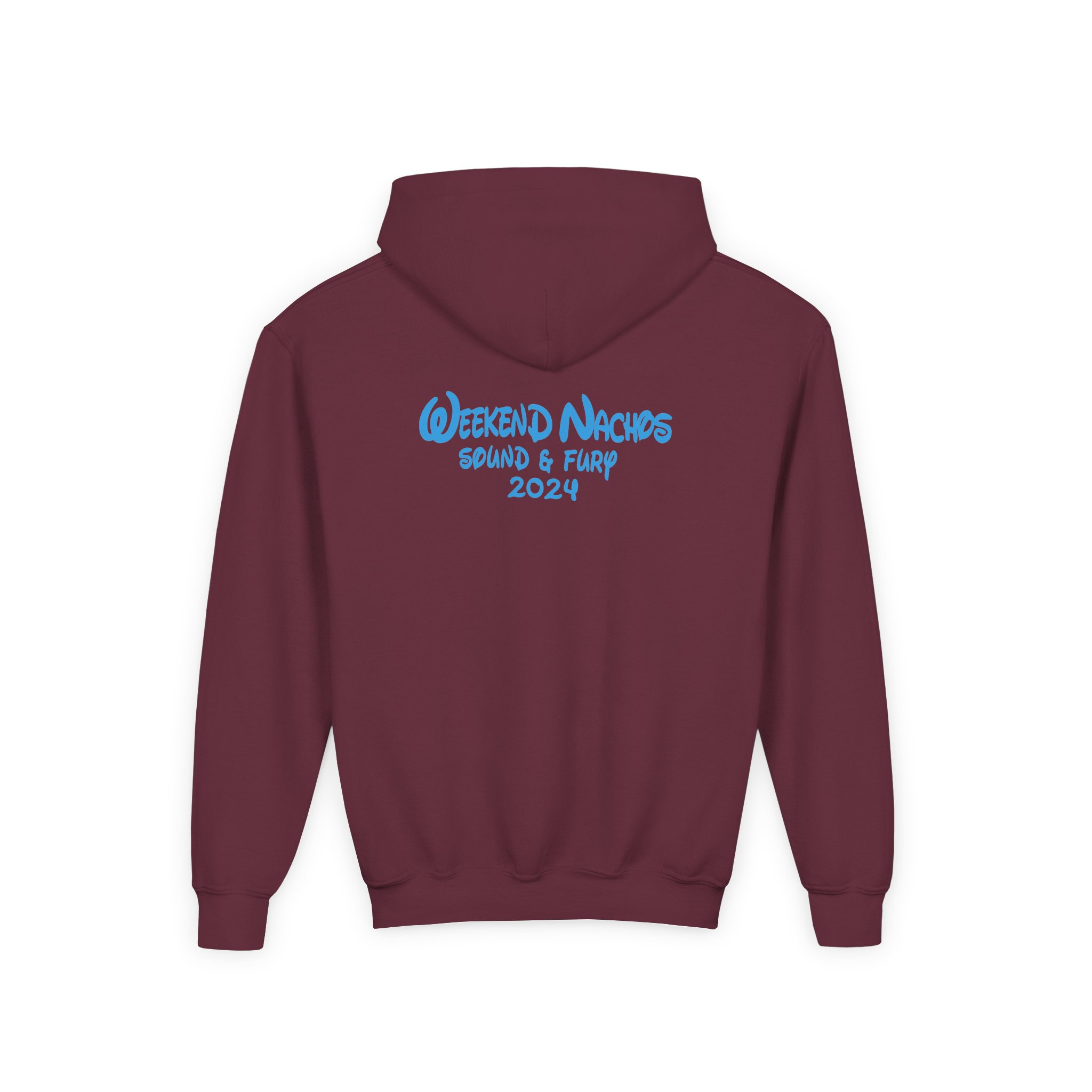 Youth Weekend Nachos Sound and Fury Heavy Blend Hooded Sweatshirt - Image 4