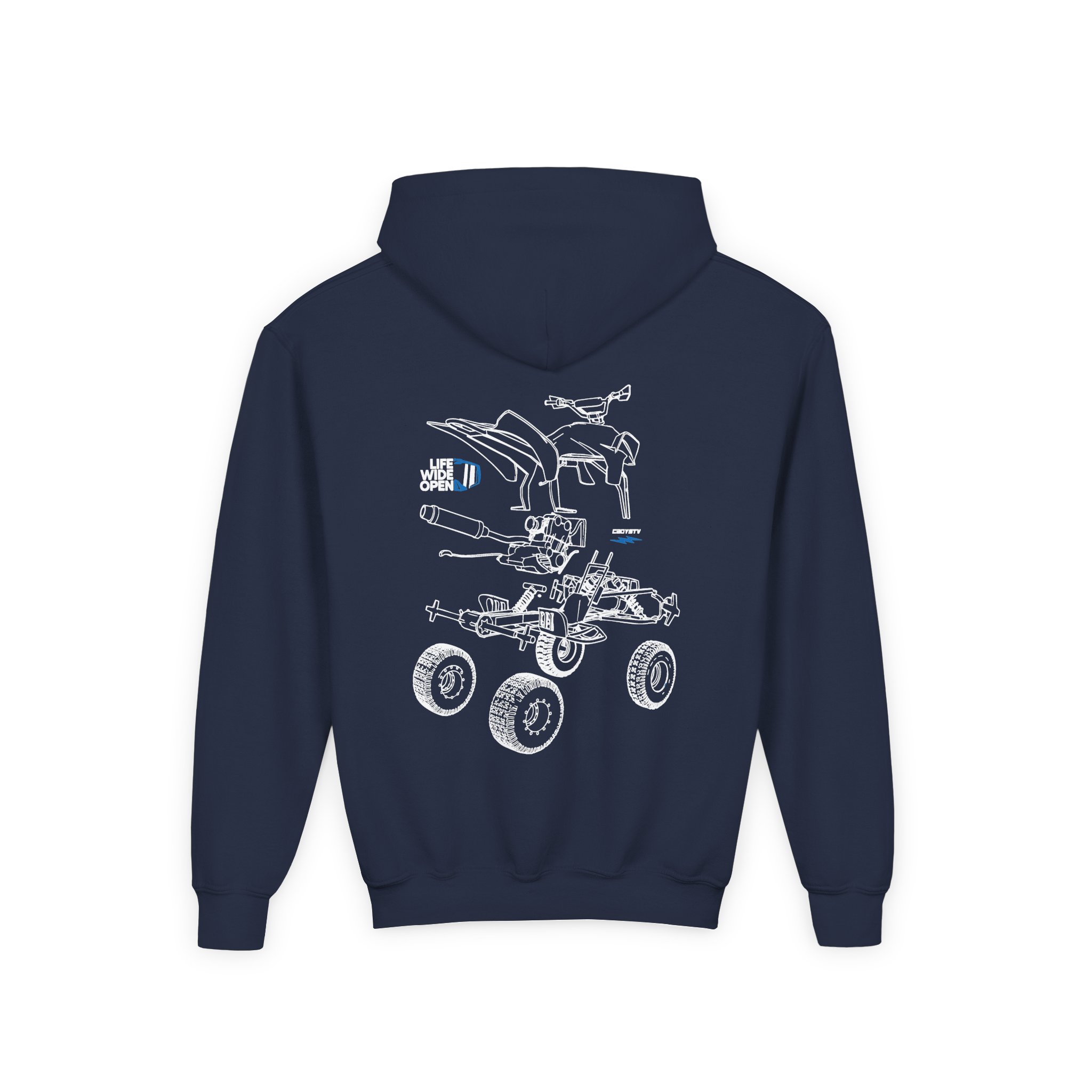 Cboystv Quad Blowup Youth Heavy Blend Hooded Sweatshirt - Image 12