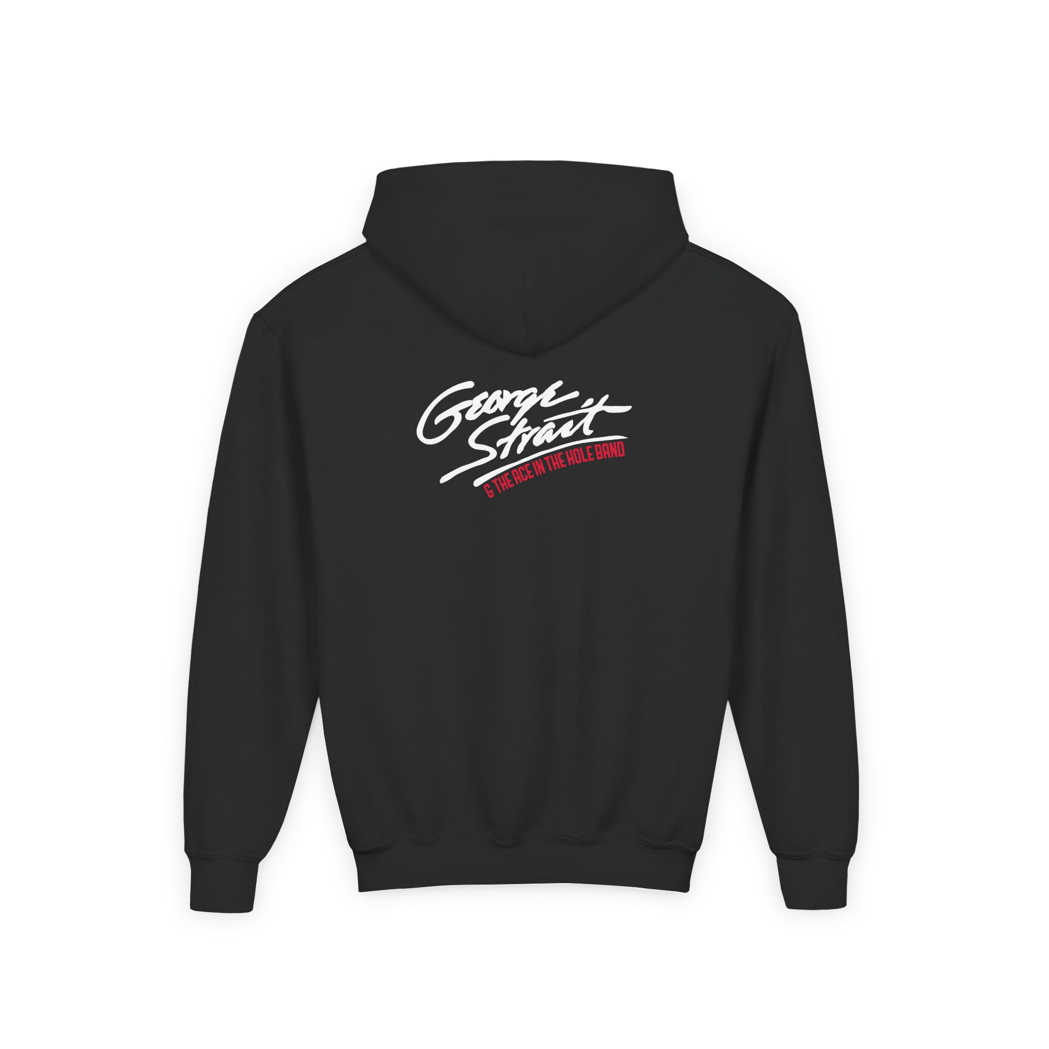 George Strait Satin Youth Heavy Blend Hooded Sweatshirt - Image 2