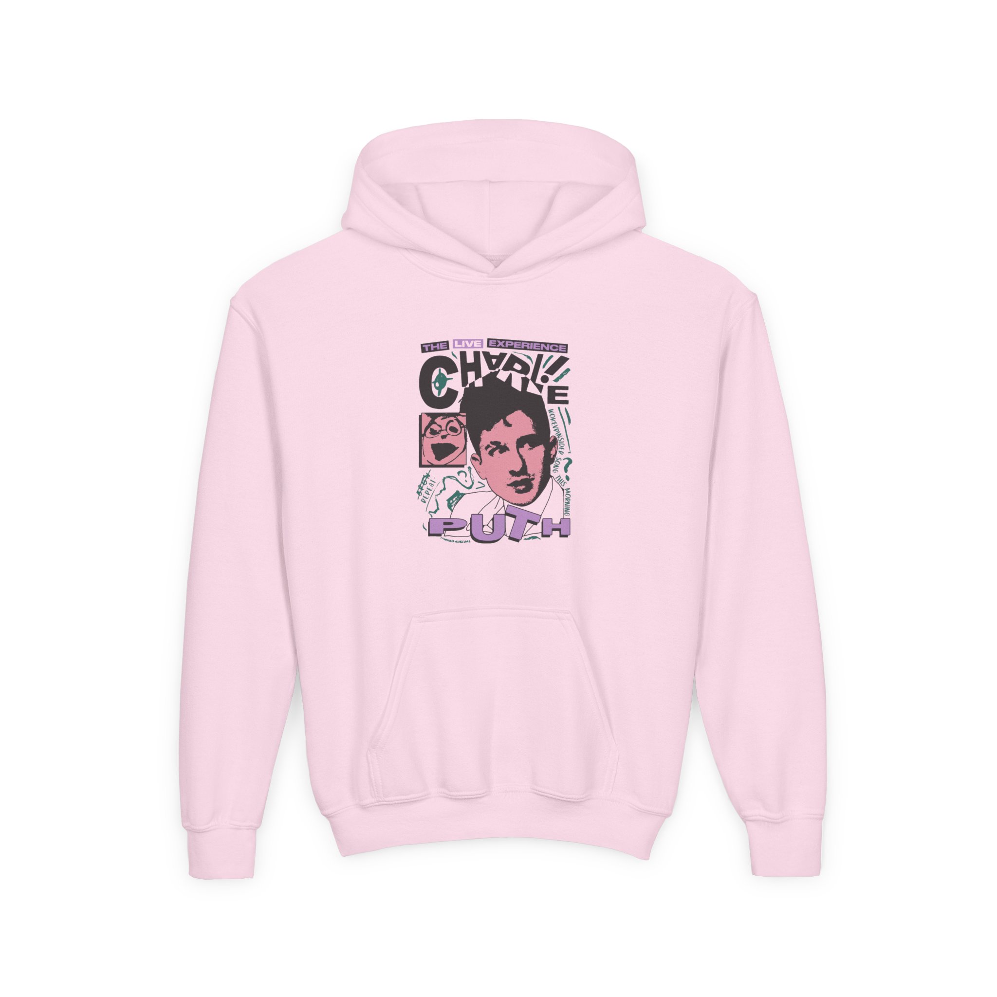Charlie Puth Live Experience Youth Heavy Blend Hooded Sweatshirt - Image 7