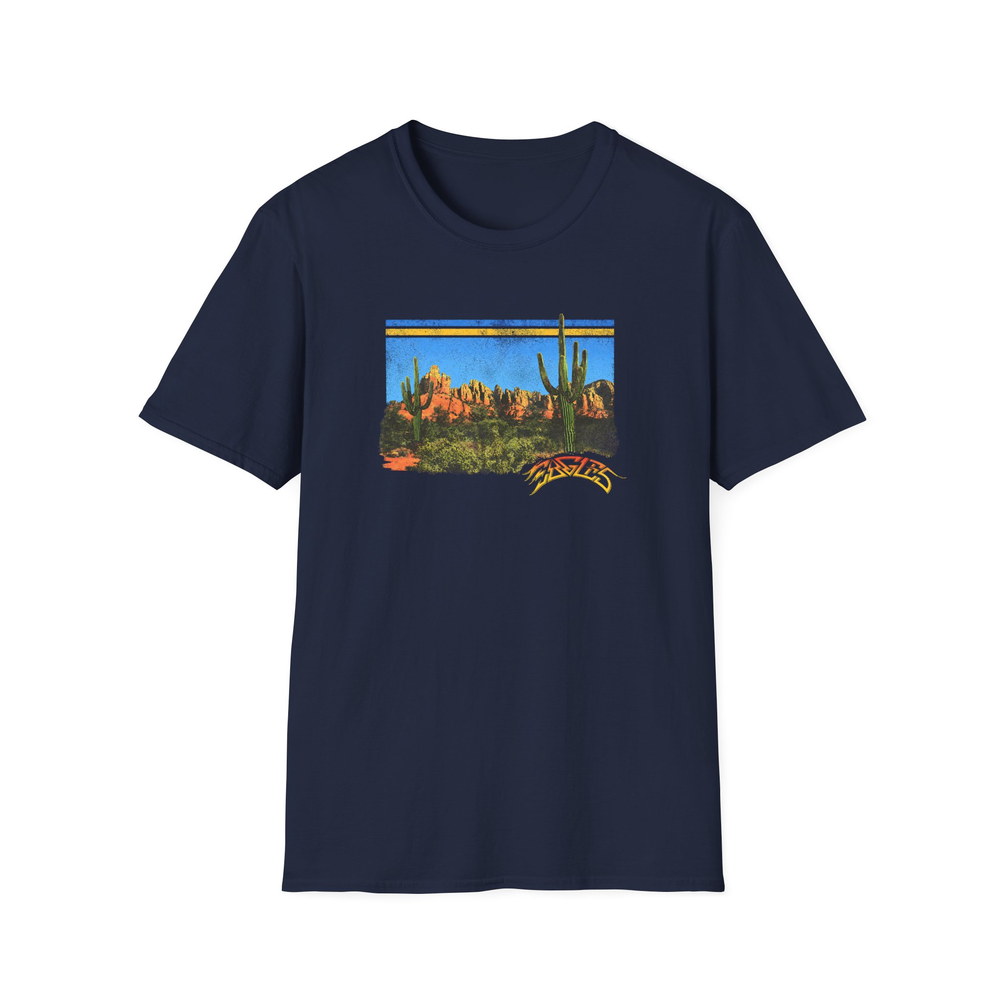 The Eagles Peaceful Easy Feeling Desert Unisex Softstyle T-Shirt - Image 15