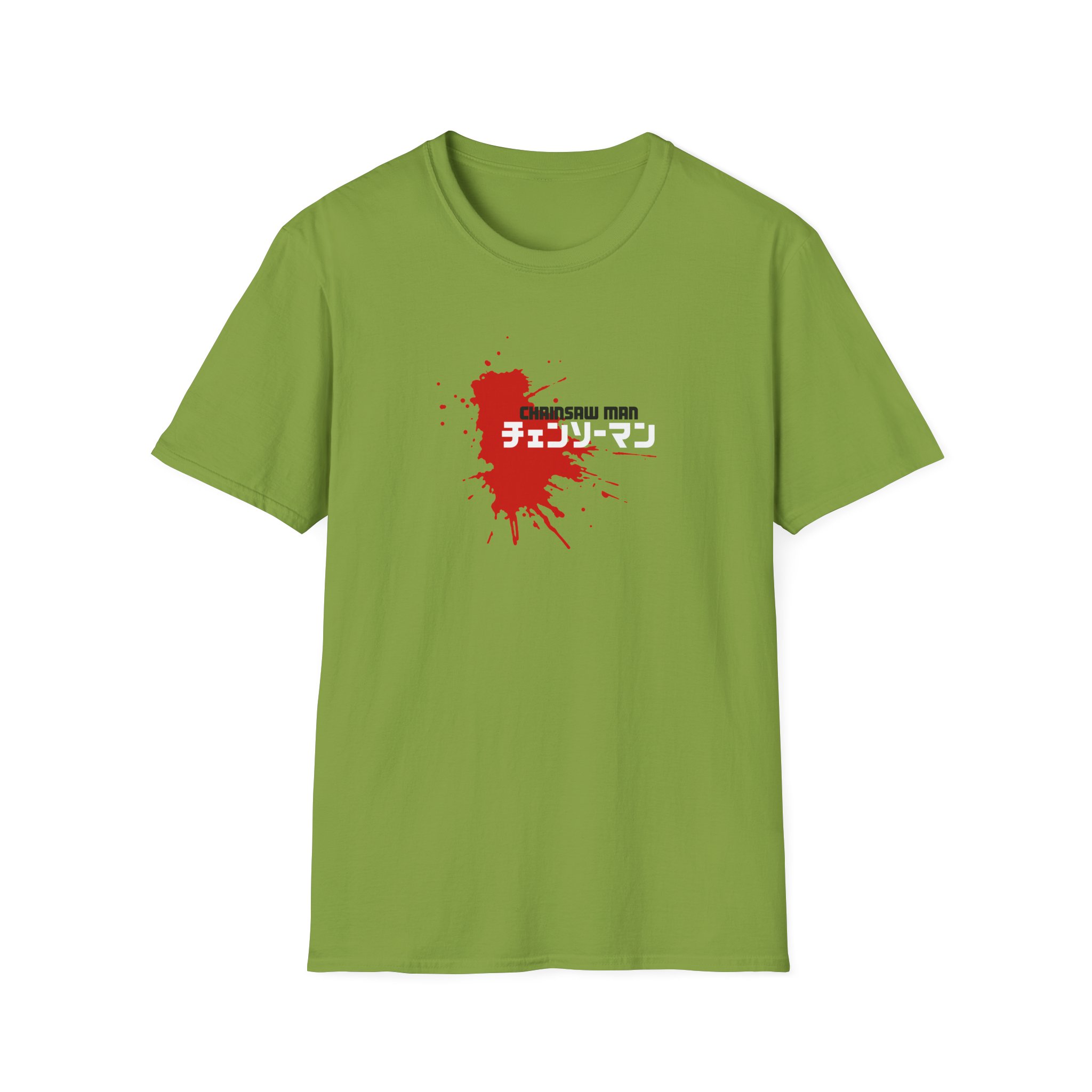 Chainsaw Man Power Grey Melange Unisex Softstyle T-Shirt - Image 7