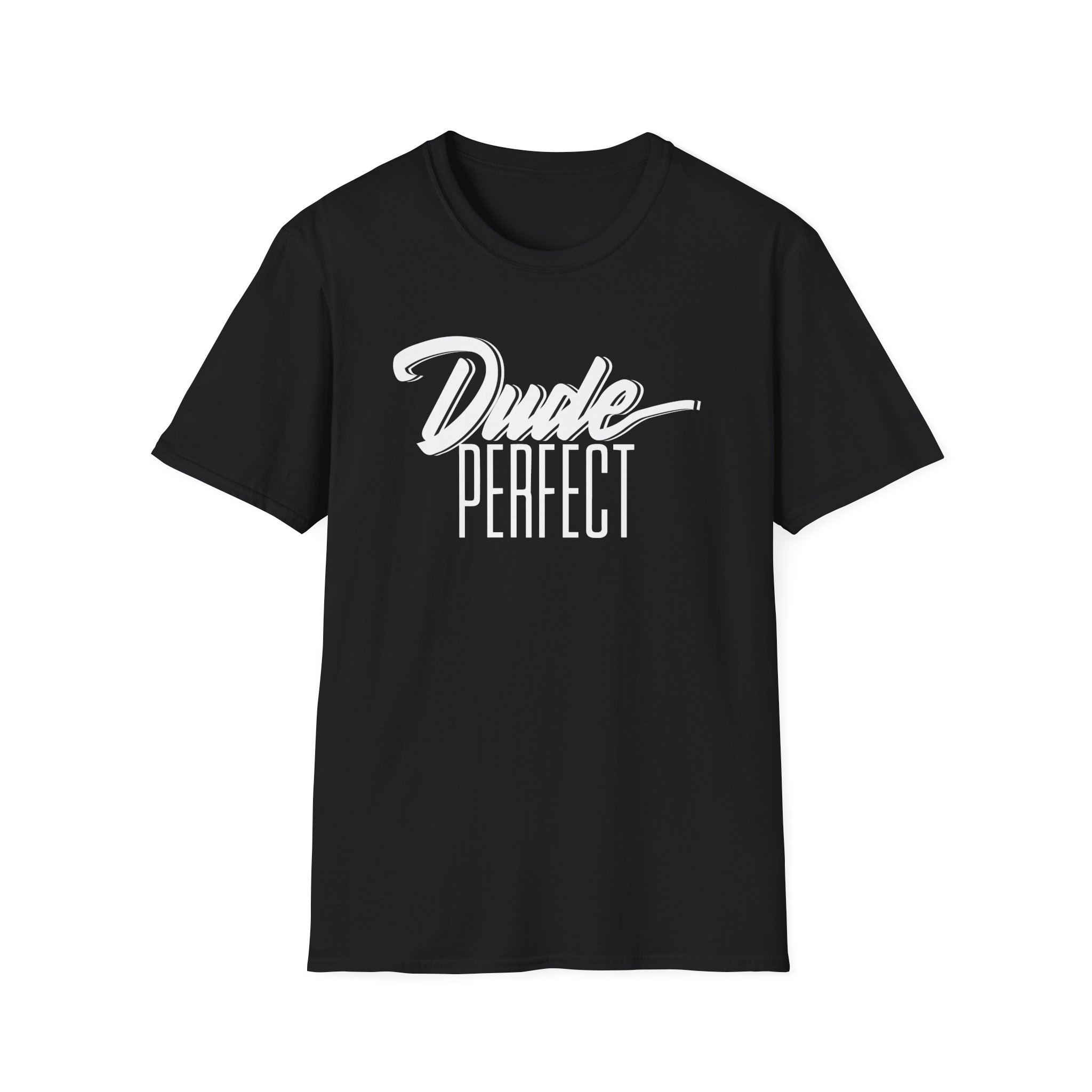 Dude Perfect Dude Script Unisex Softstyle T-Shirt