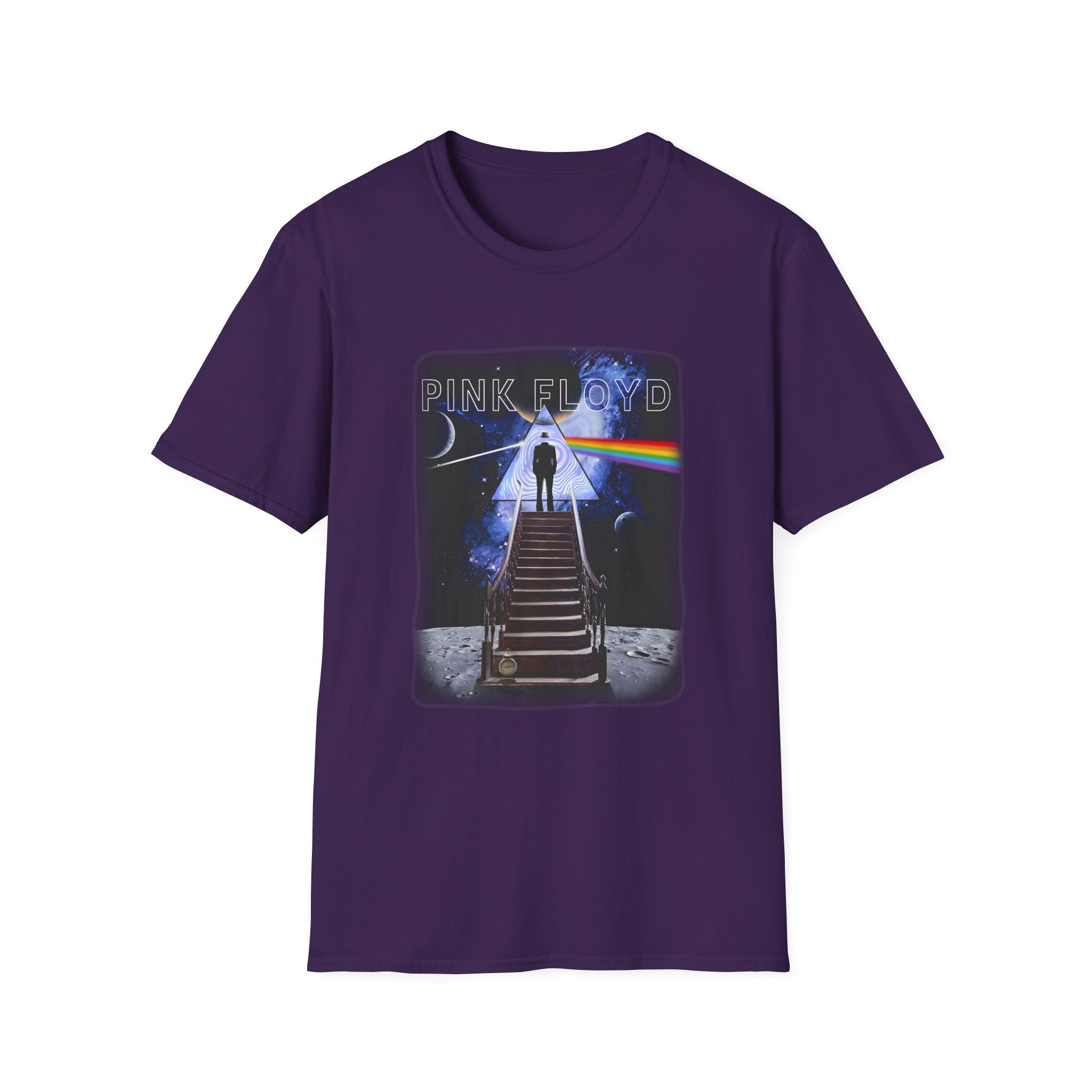Pink Floyd Stairway to the Moon Unisex Softstyle T-shirt - Image 9