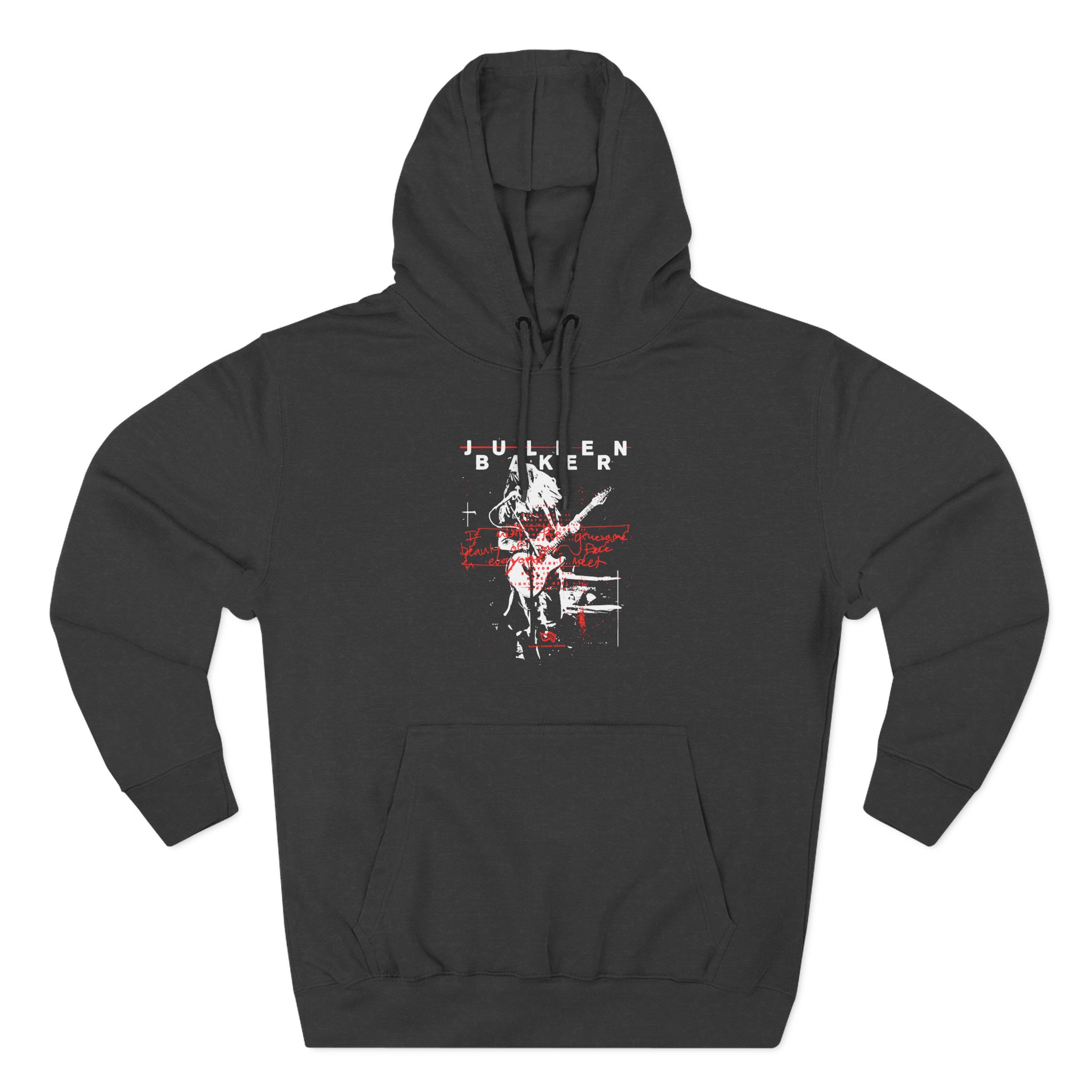 Julien Baker Live Flier Three-Panel Fleece Hoodie - Image 3