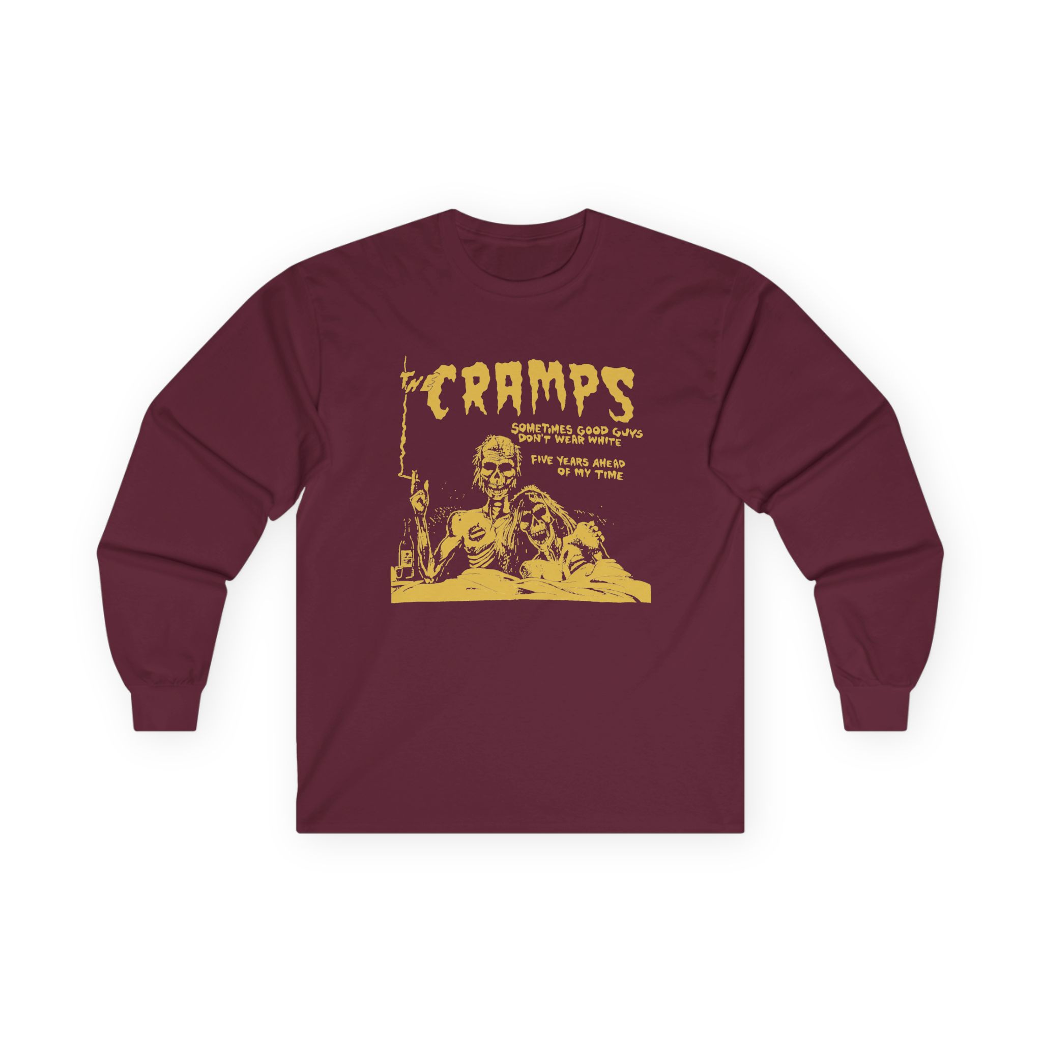 The Cramps Sometimes Good Guys Don’t Wear White Unisex Ultra Cotton Long Sleeve Tee - Image 3