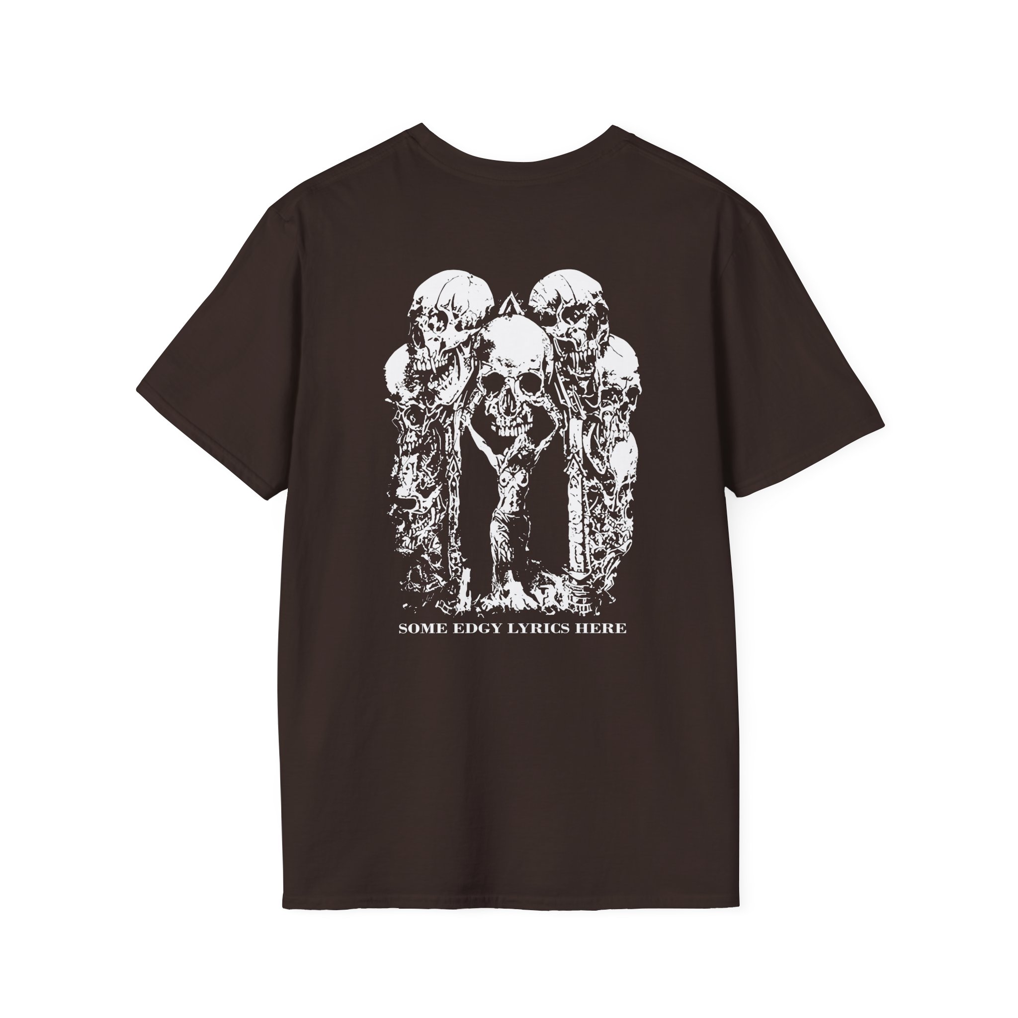 Paleface Swiss Edgy Halloween Unisex Softstyle T-Shirt - Image 4