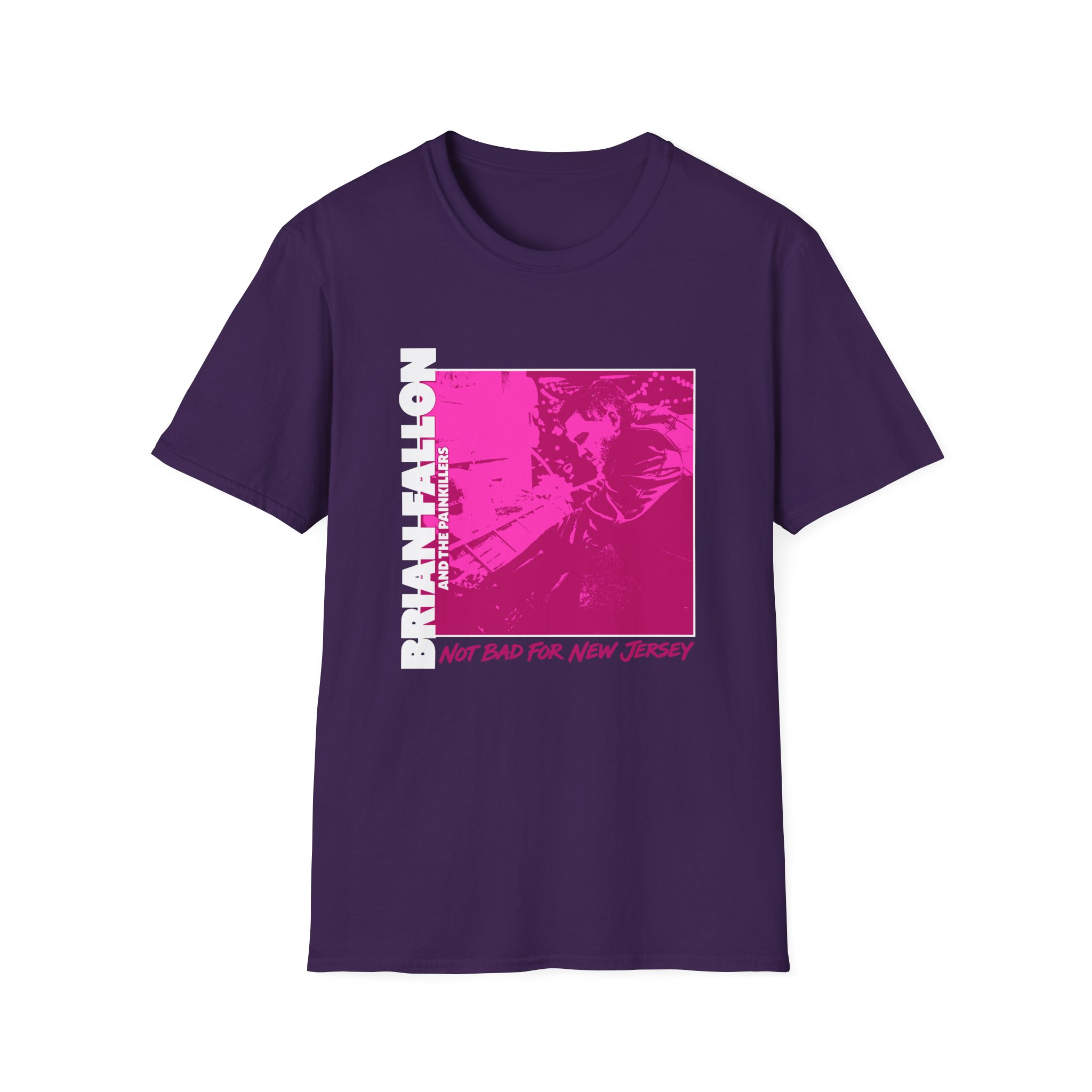 Brian Fallon Not Bad Pink Graphic Unisex Softstyle T-shirt - Image 11