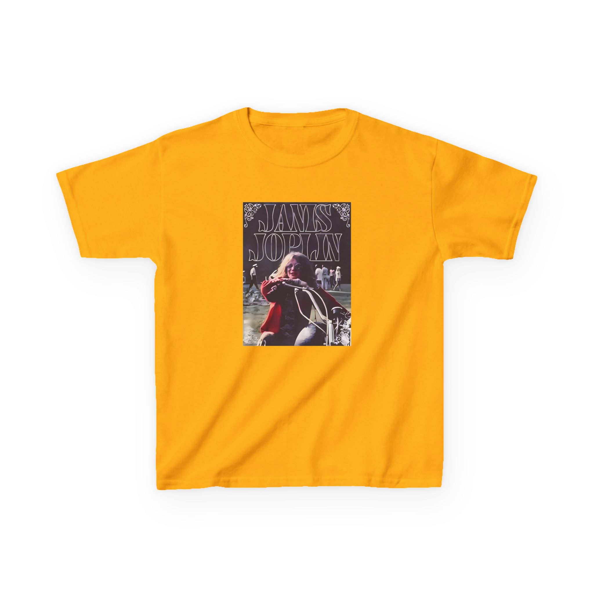 Janis Joplin Greatest Hits Motorcycle Cover Kids Heavy Cotton™ Tee - Image 9