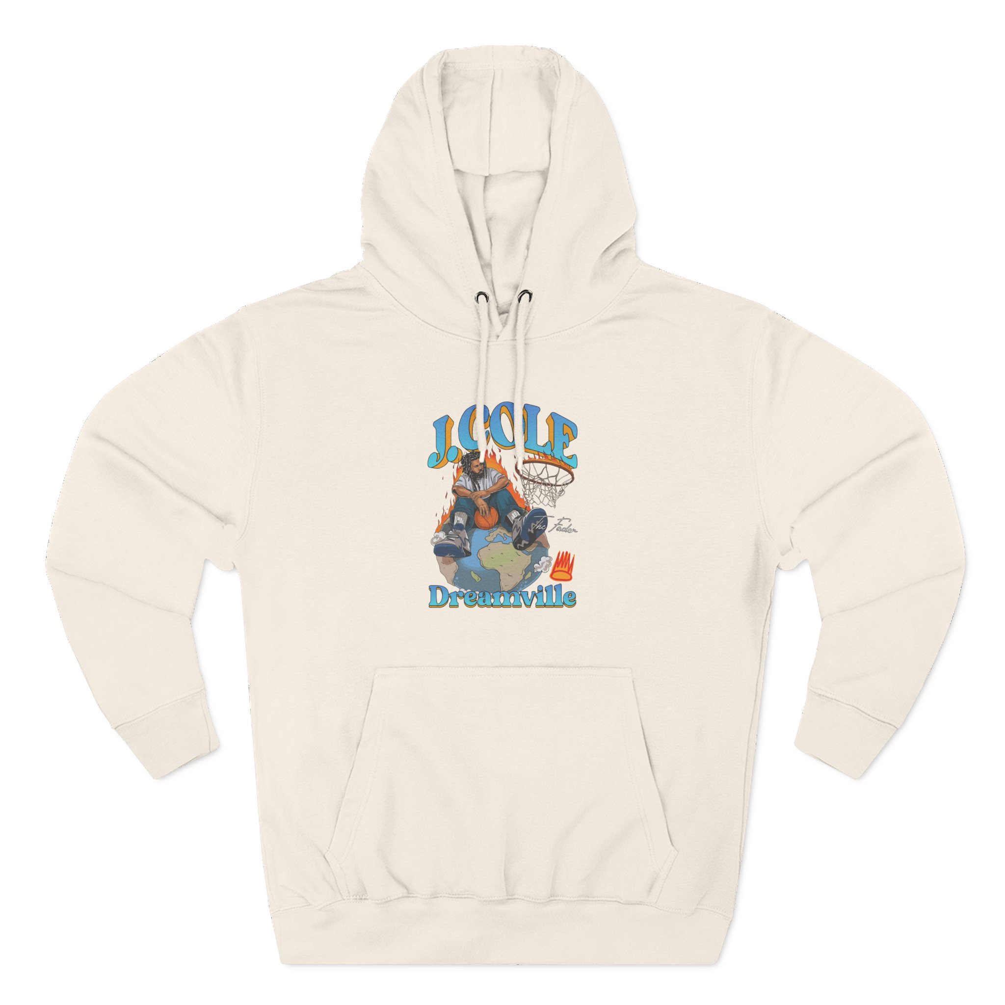 J Cole "Dreamville World" Three-Panel Fleece Hoodie - Image 7