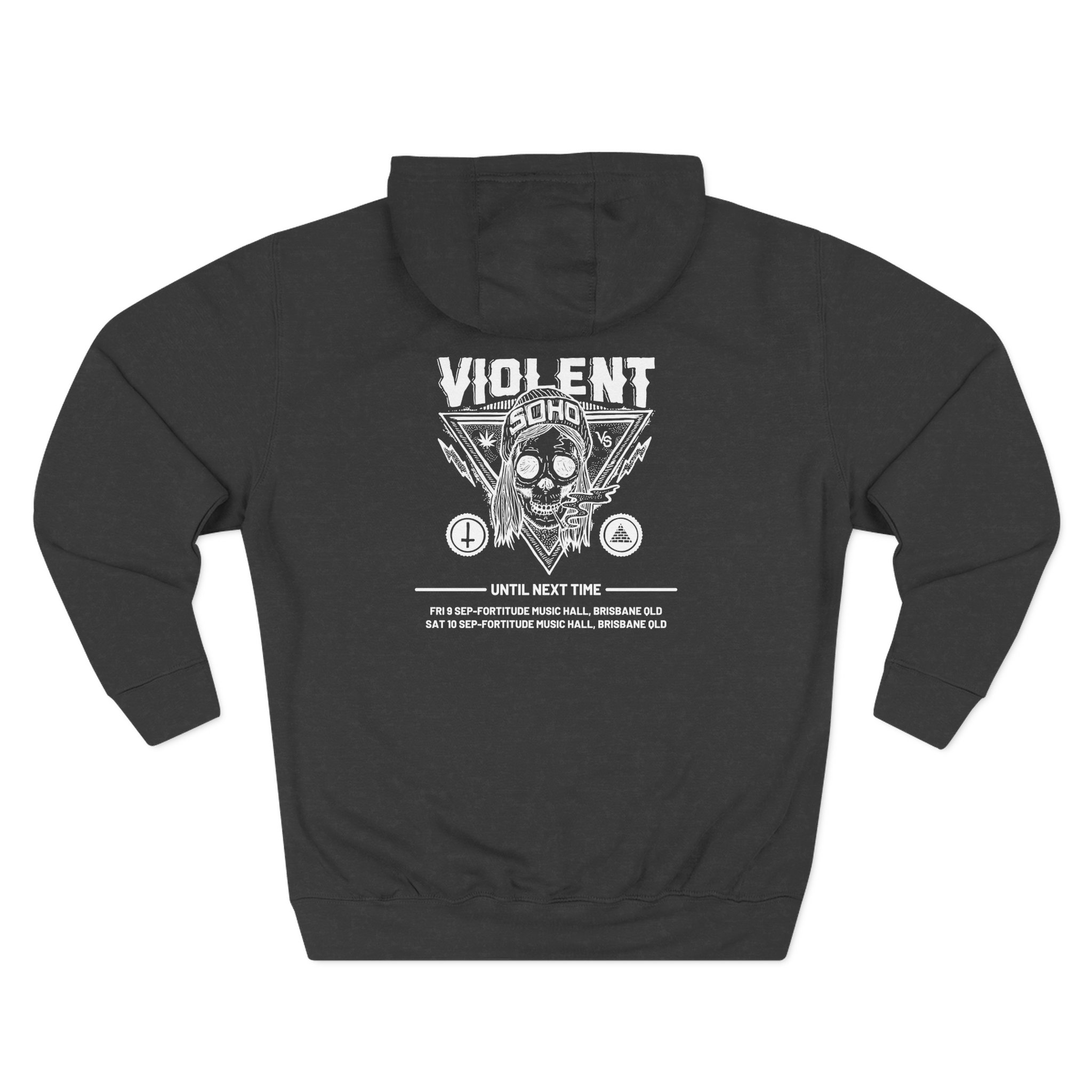 Violent Soho Until Next Time Blazin' Skull Three-Panel Fleece Hoodie - Image 2