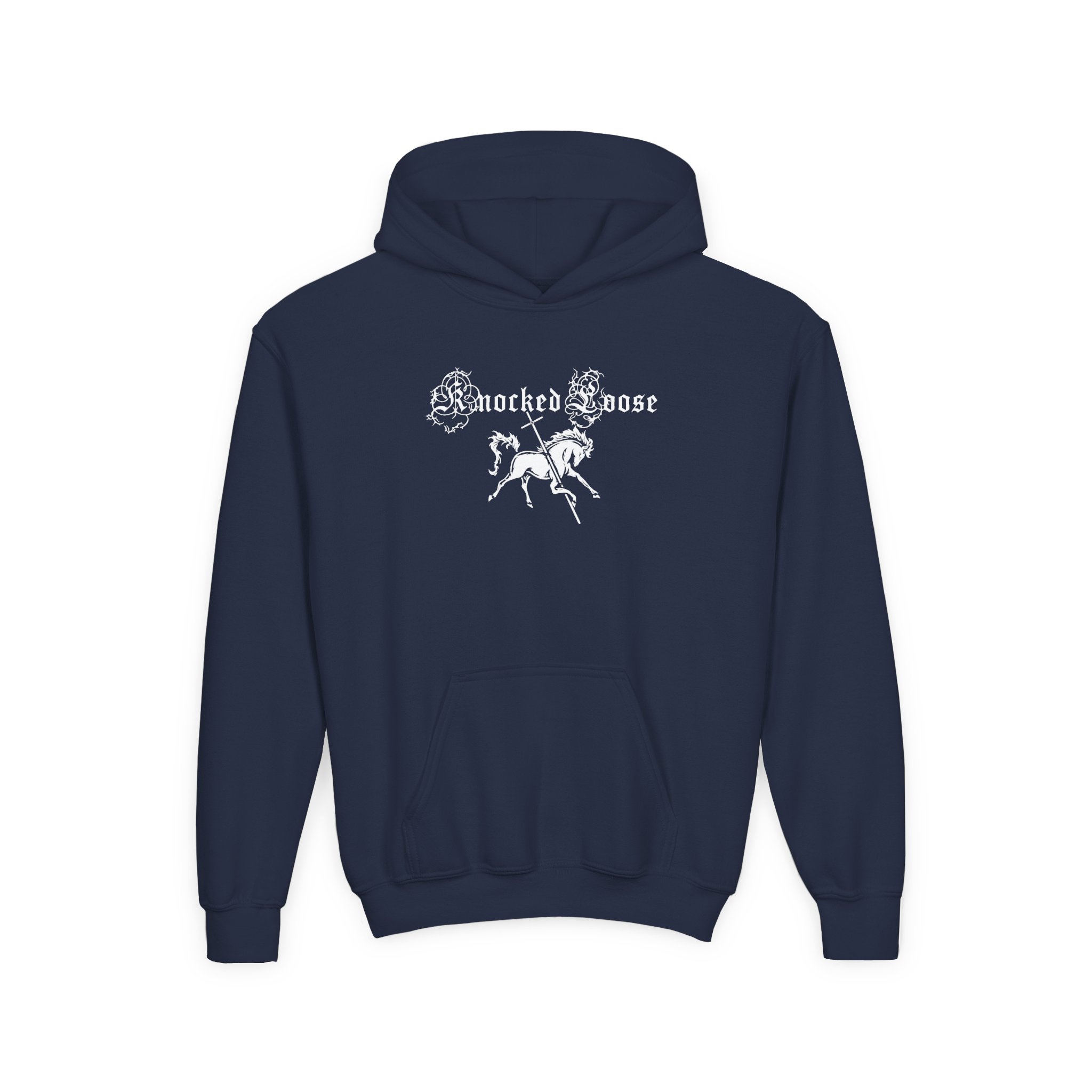 Knocked Loose Horse Cross Youth Heavy Blend Hooded Sweatshirt - Image 11