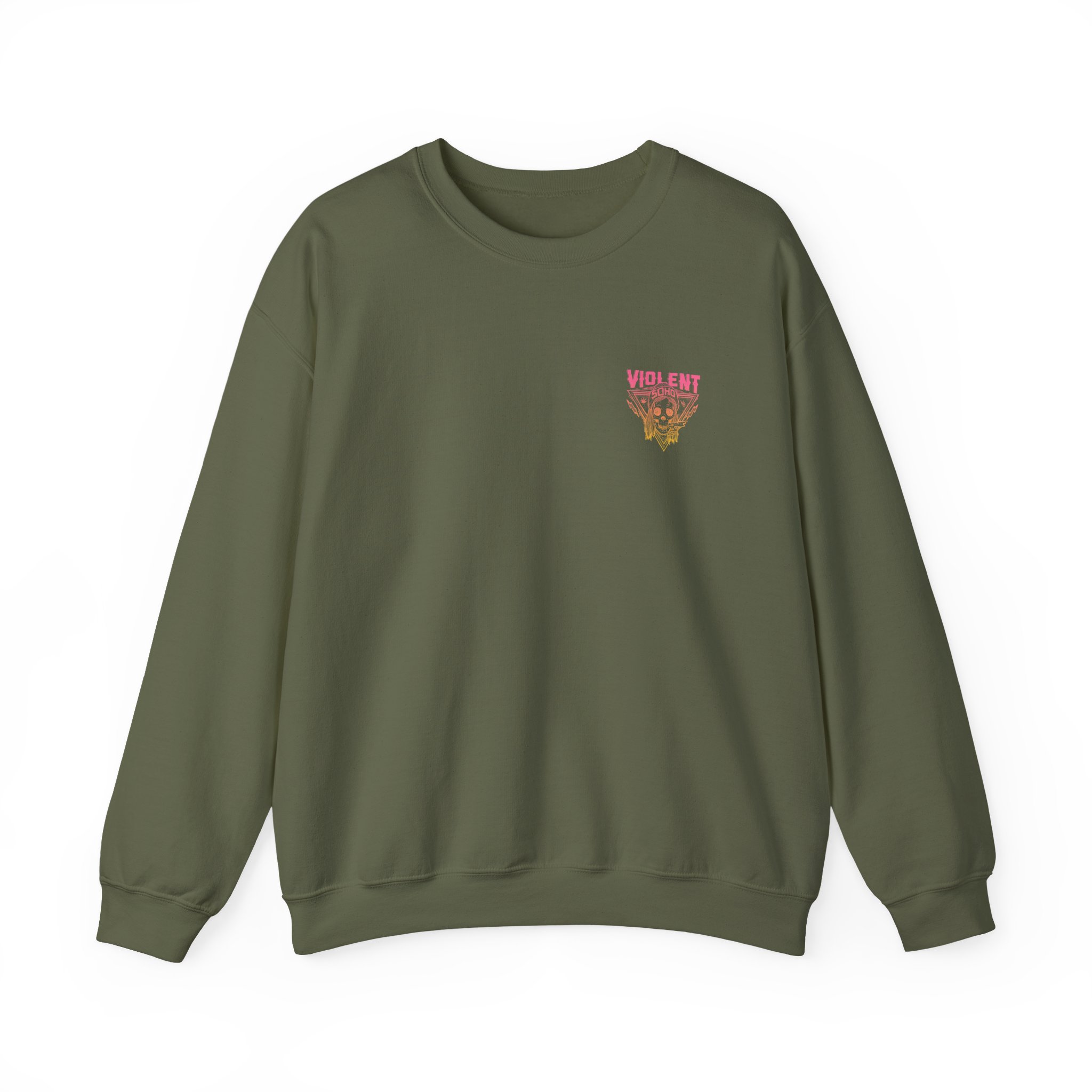 Violent Soho Blazin' Skull Gradient Unisex Heavy Blend™ Crewneck Sweatshirt - Image 7