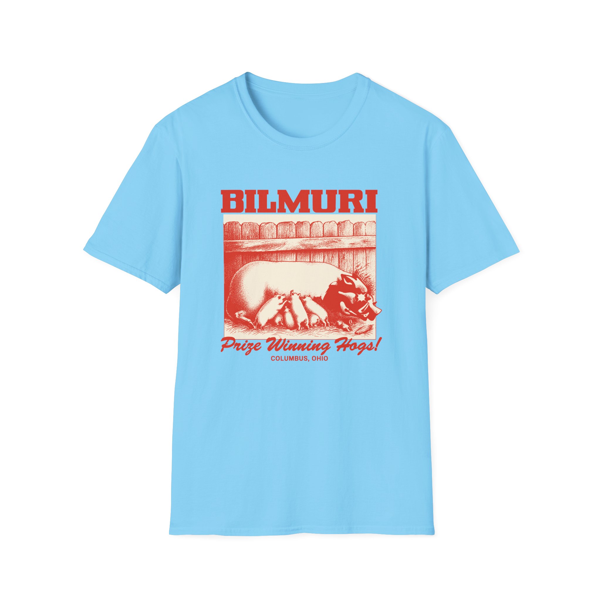 Bilmuri Prize Winning Hogs Unisex Softstyle T-Shirt - Image 15