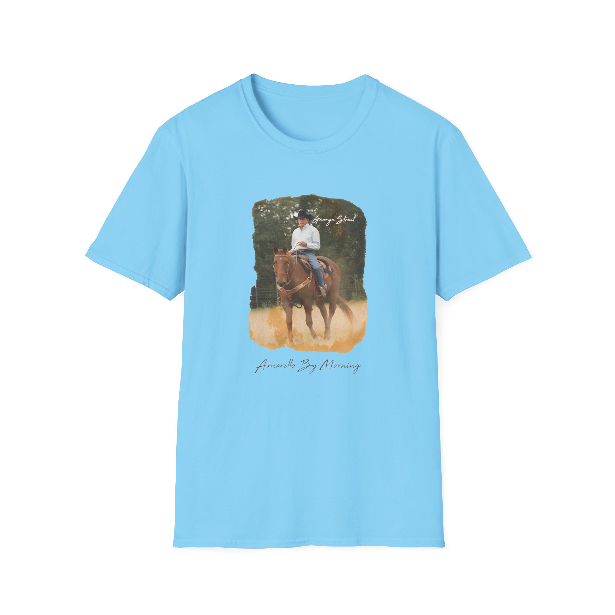 George Strait Amarillo by Morning Unisex Softstyle T-Shirt - Image 13